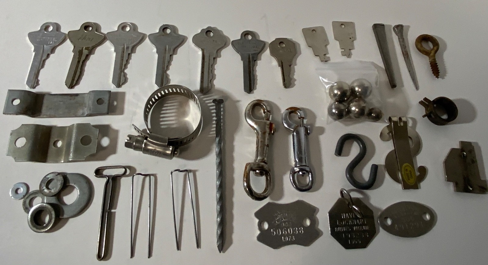VTG Junk Drawer Lot Assemblage Art Crafts Mixed Media 6# Roller Skates All Metal