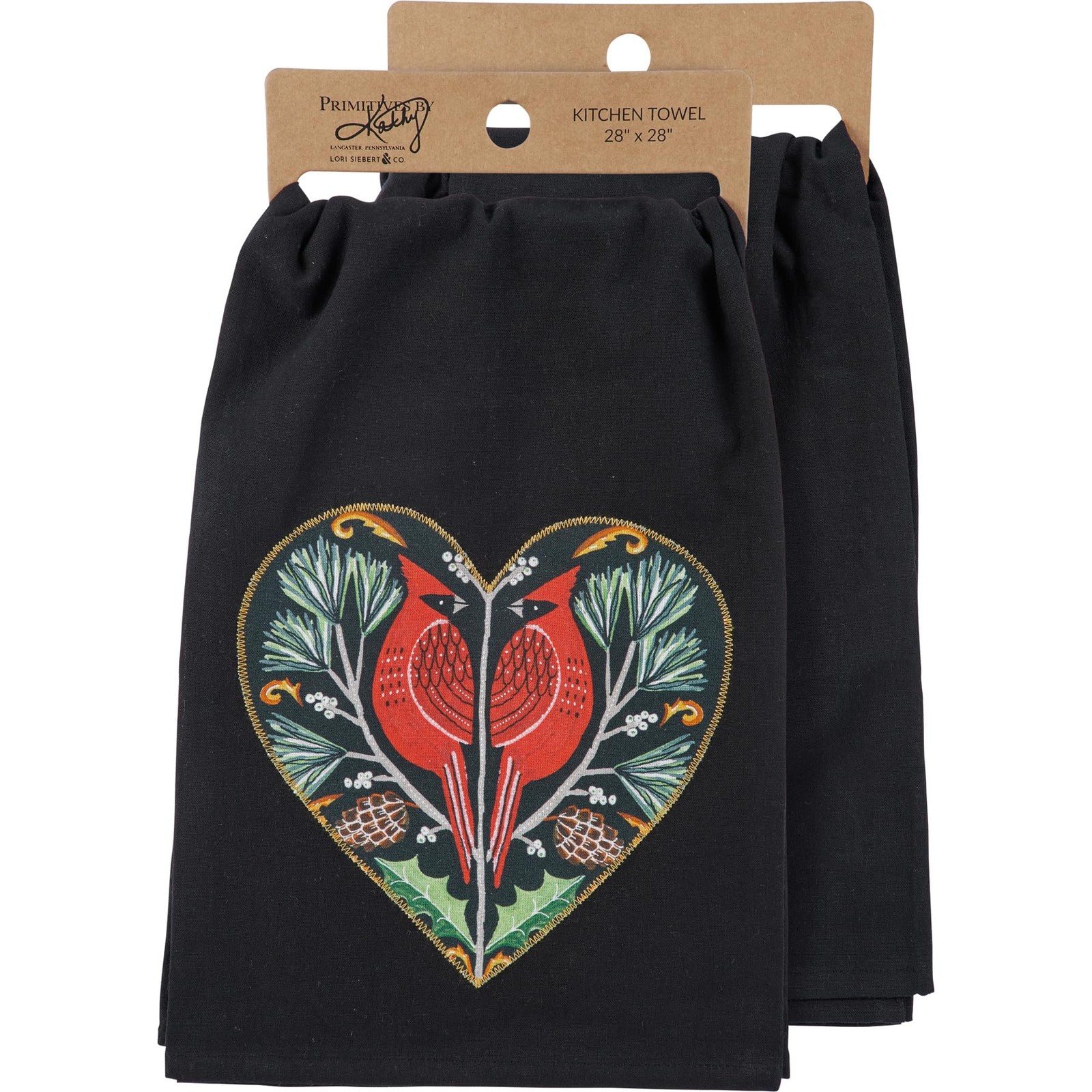 Primitives by Kathy Kitchen Towel – Cardinal