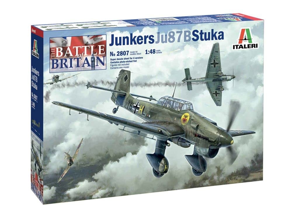 Italeri 1:48 Junkers Ju-87B Stuka Model Kit Bat of Britain Plastic Build Model