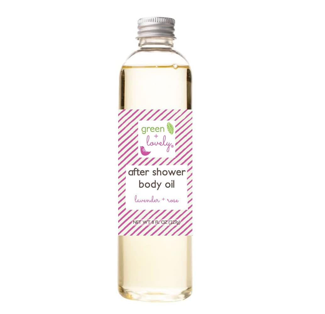 Green+Lovely Body Oil Moisturizer 8oz – Organic, Vitamin E, Calendula Vanilla