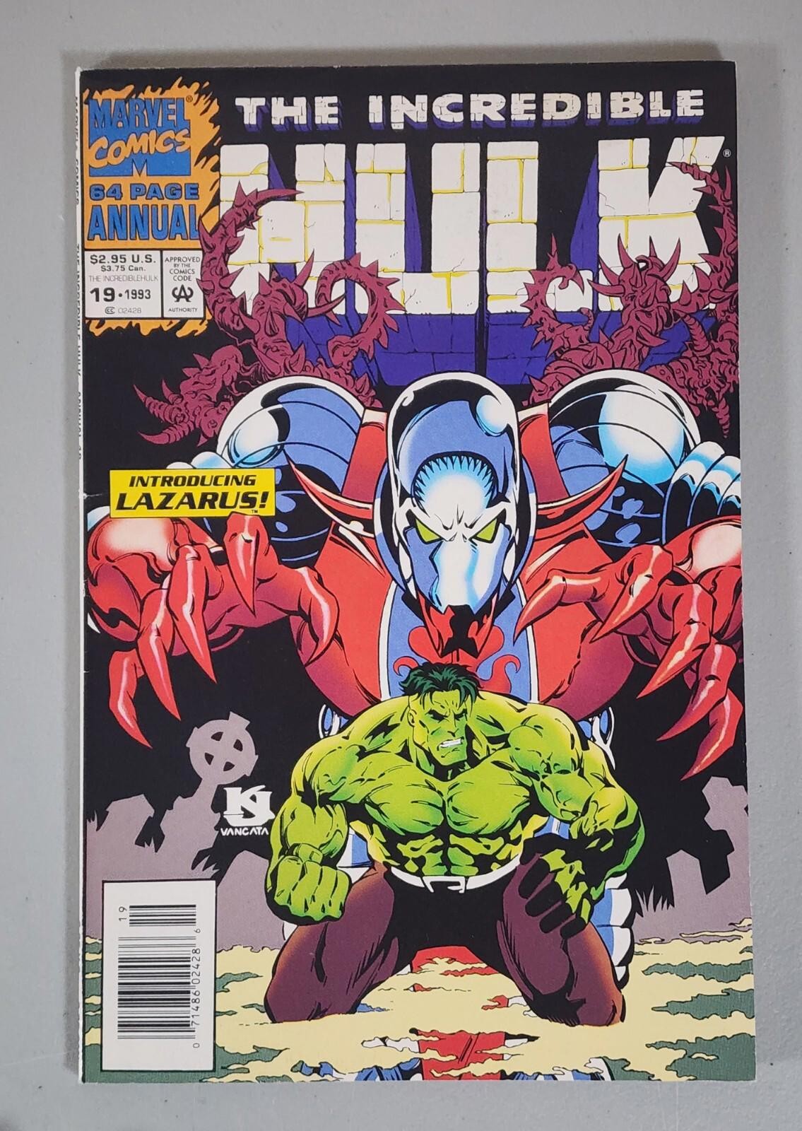 Incredible Hulk Annual #16 VF/NM & 19 VF Newsstand Marvel Comics 1990