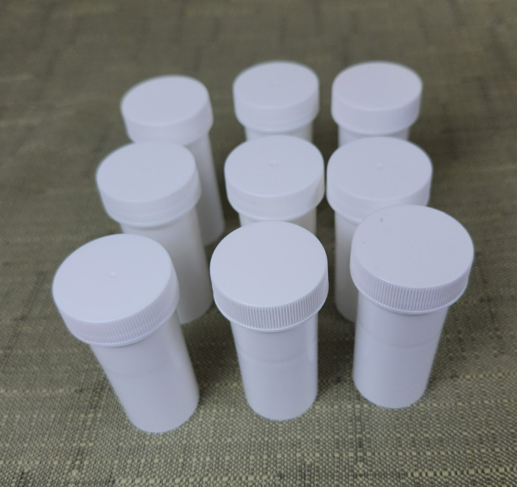 Junk Drawer Lot of New Plastic Tubes Containers with Lids, Various Sizes