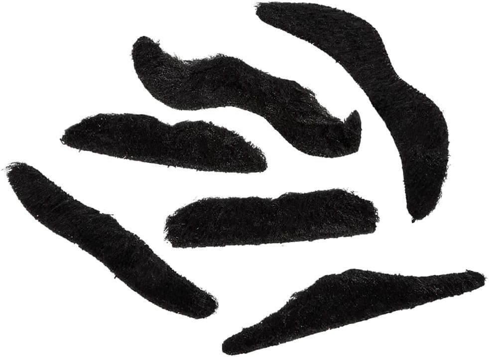 3.5″ Peel-and-Stick Fake Mustaches – 12 Fun Styles for Every Occasion