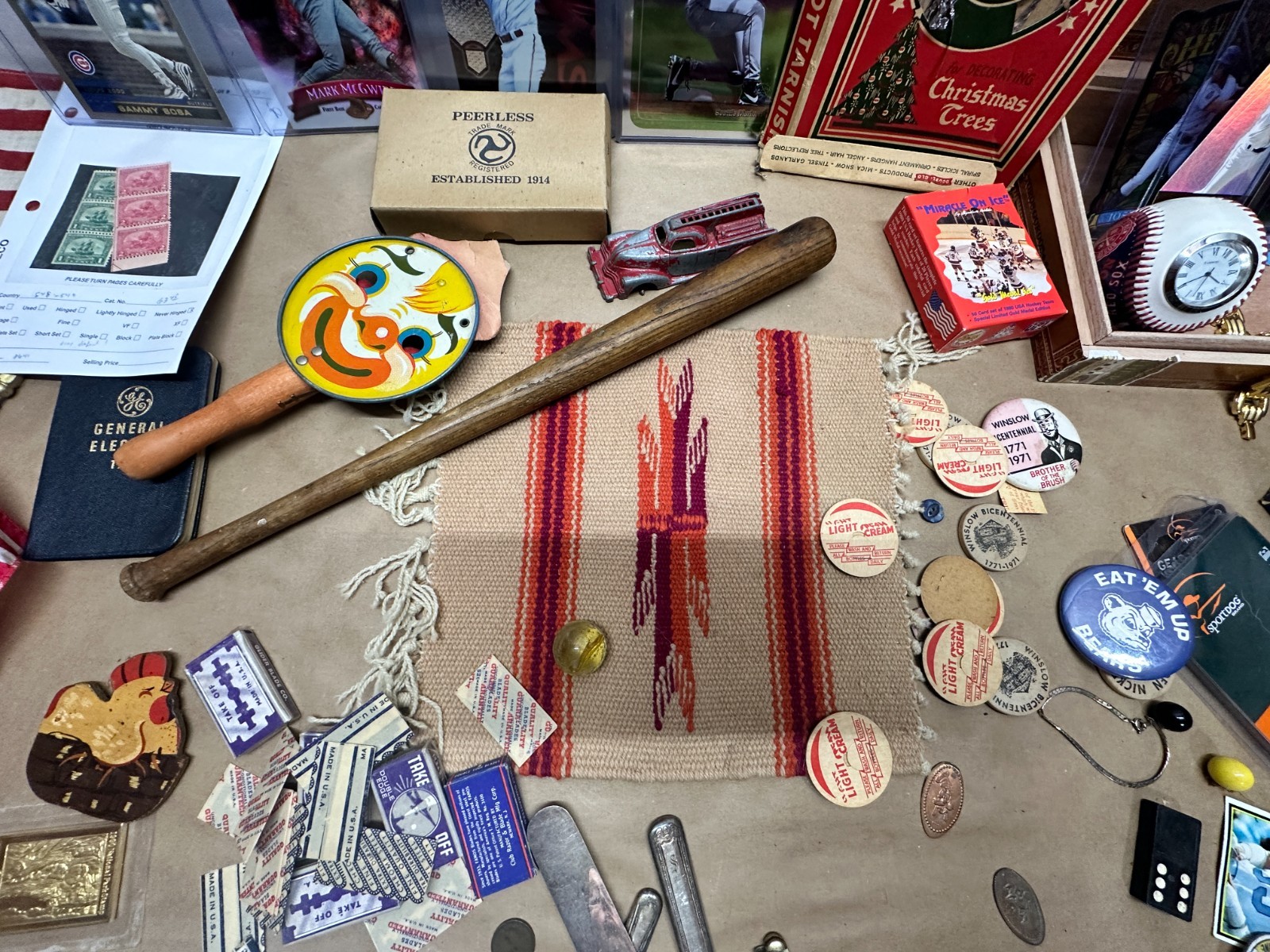 Junk Drawer Lot #5 – Random Antique Vintage Smalls – Coins Cards Jewelry Money