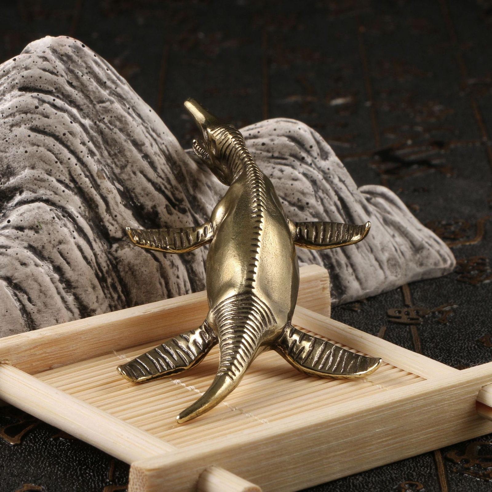 New Brass Marine Prehistoric Upper Dragon Statue Ornament Toys Home Decoration