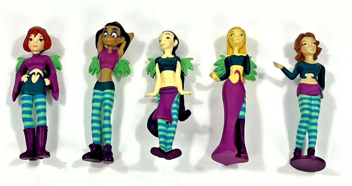 Vintage Lot of (5) Disney Store Exclusive W.I.T.C.H. Figurine Set