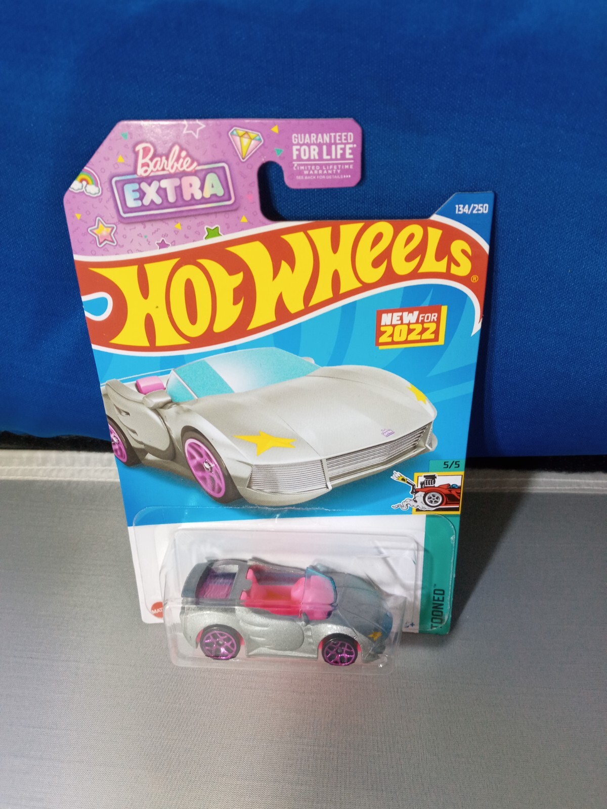 2022 Hot Wheels Barbie Extra Tooned Series #5/5 Silver Diecast 1:64 Scale New