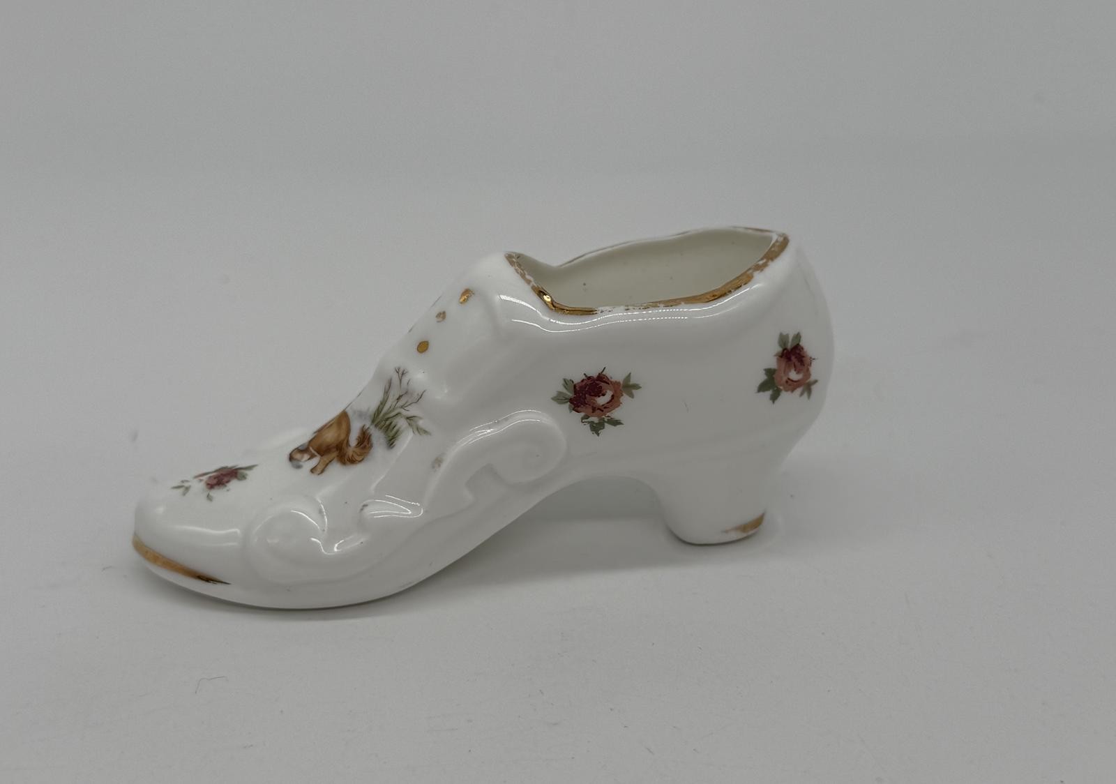 Vintage Johnson Ceramics Bone China Shoe Figurine Rare