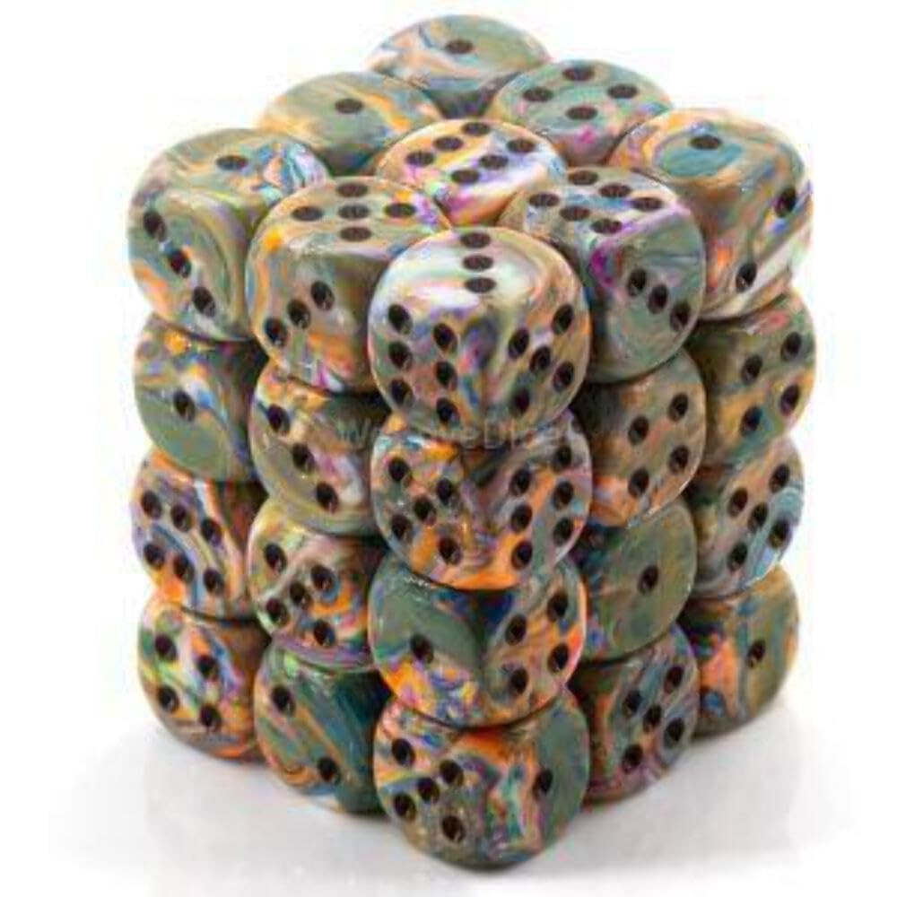Chessex 12mm Festive Brown D6 Dice Set, 36 Pack Polyhedral D&D Dice