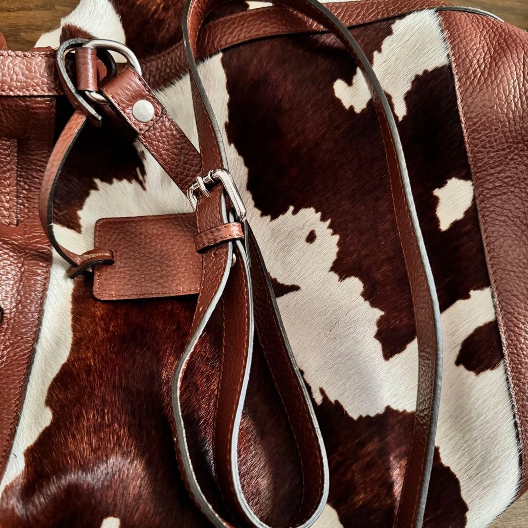 Bag bag K Kitamura 2 genuine leather brand cow pattern bucket type shoulder bag