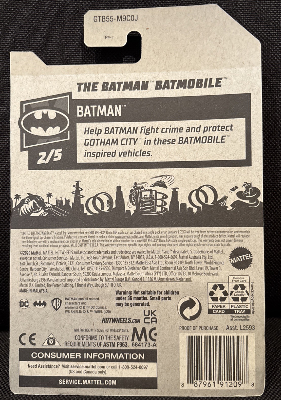 Hot Wheels 2021 The Batman Batmobile Chrome 56/250 DC Comics New