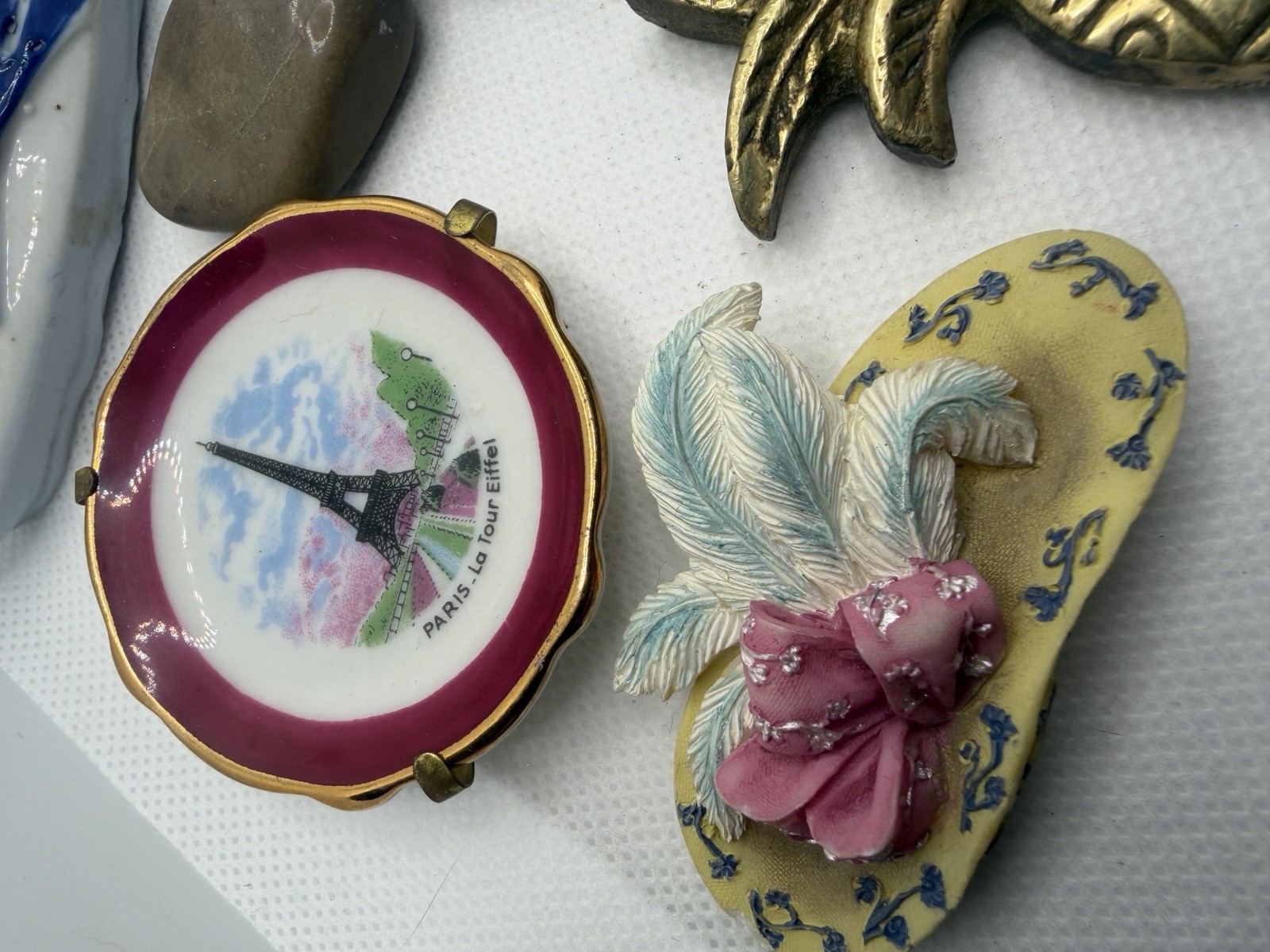 Lot Of Unique Vintage/Antique Collectibles & Trinkets, Estate Sale Brass China