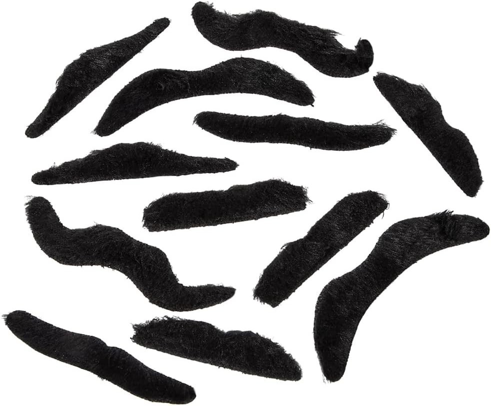3.5″ Peel-and-Stick Fake Mustaches – 12 Fun Styles for Every Occasion