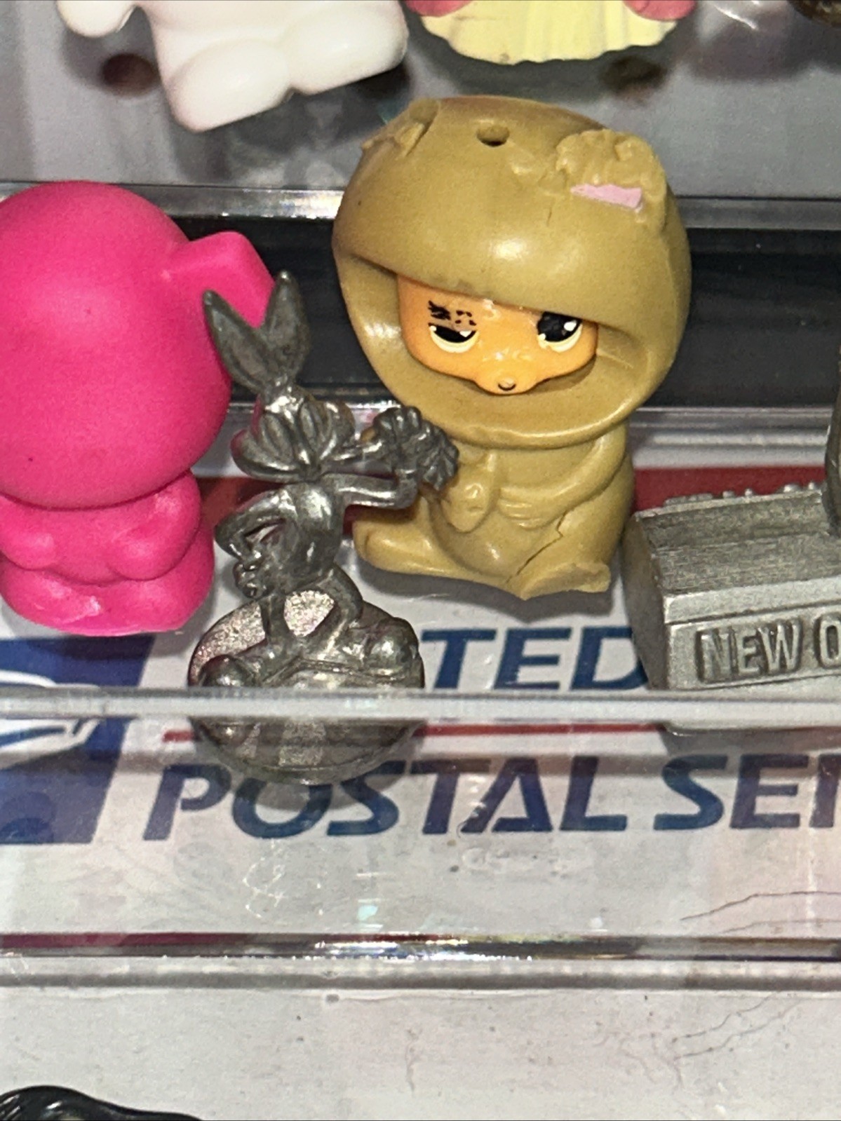 Vintage Toy, Junk Drawer Lot, Old Cards, Pokémon Keychains, Spongebob, Disney