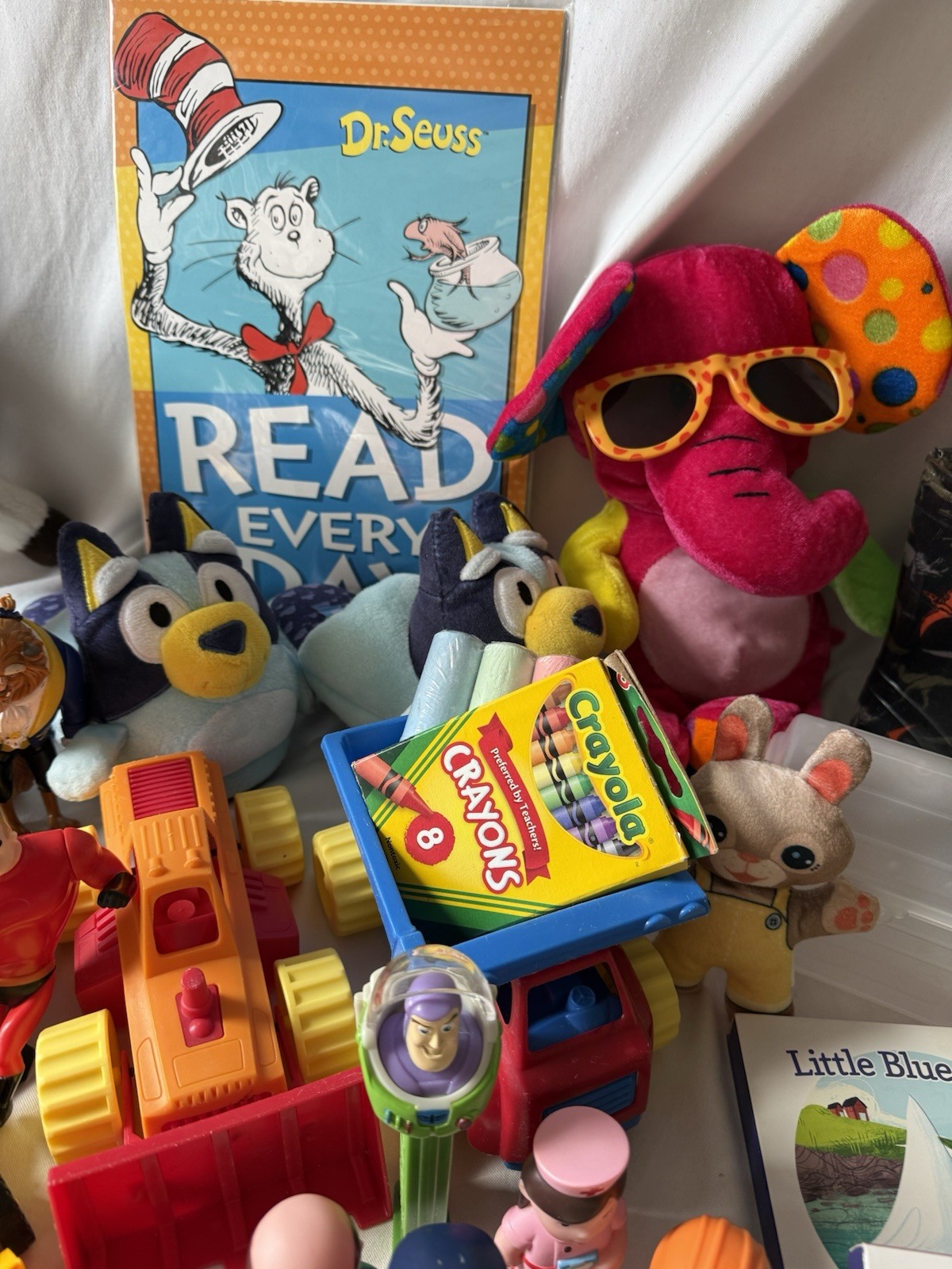 Huge Lot Of Preschool Kids Odds & Ends Toys Rain boots Bluey Slippers READ MORE
