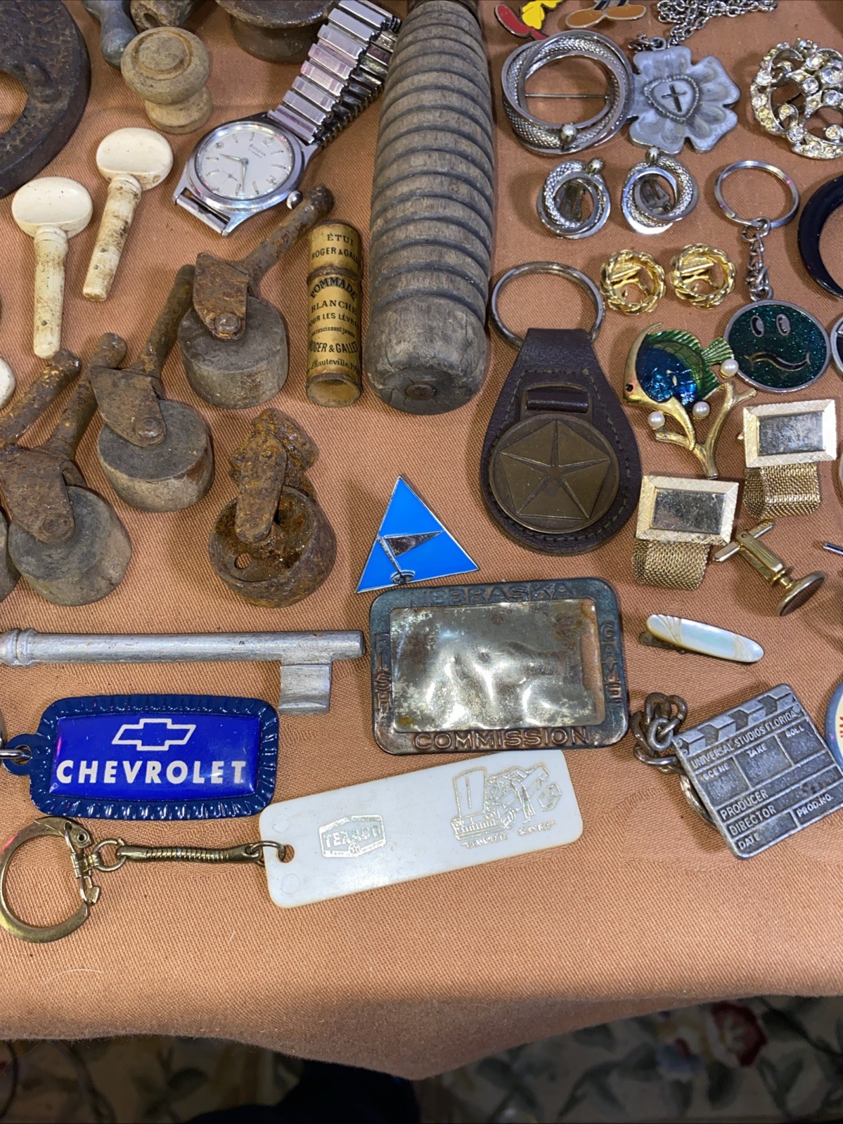 Vintage Junk Drawer Lot 1800’s 1900’s Sterling Silver WW1 Victorian