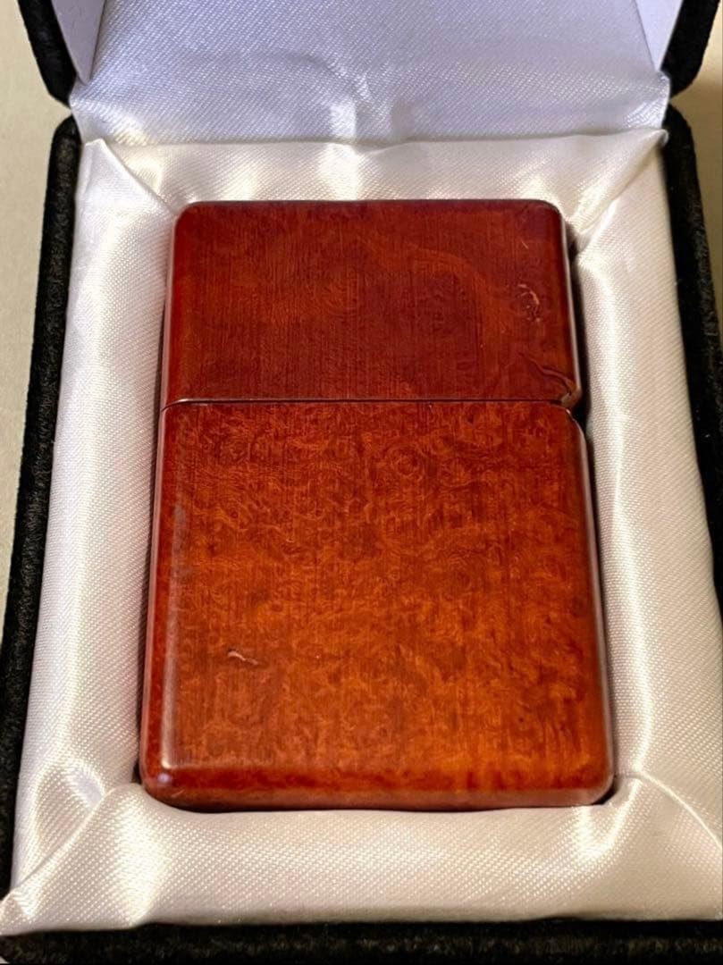zippo briar wood, launcher metal pasted, made in 1996, unused item