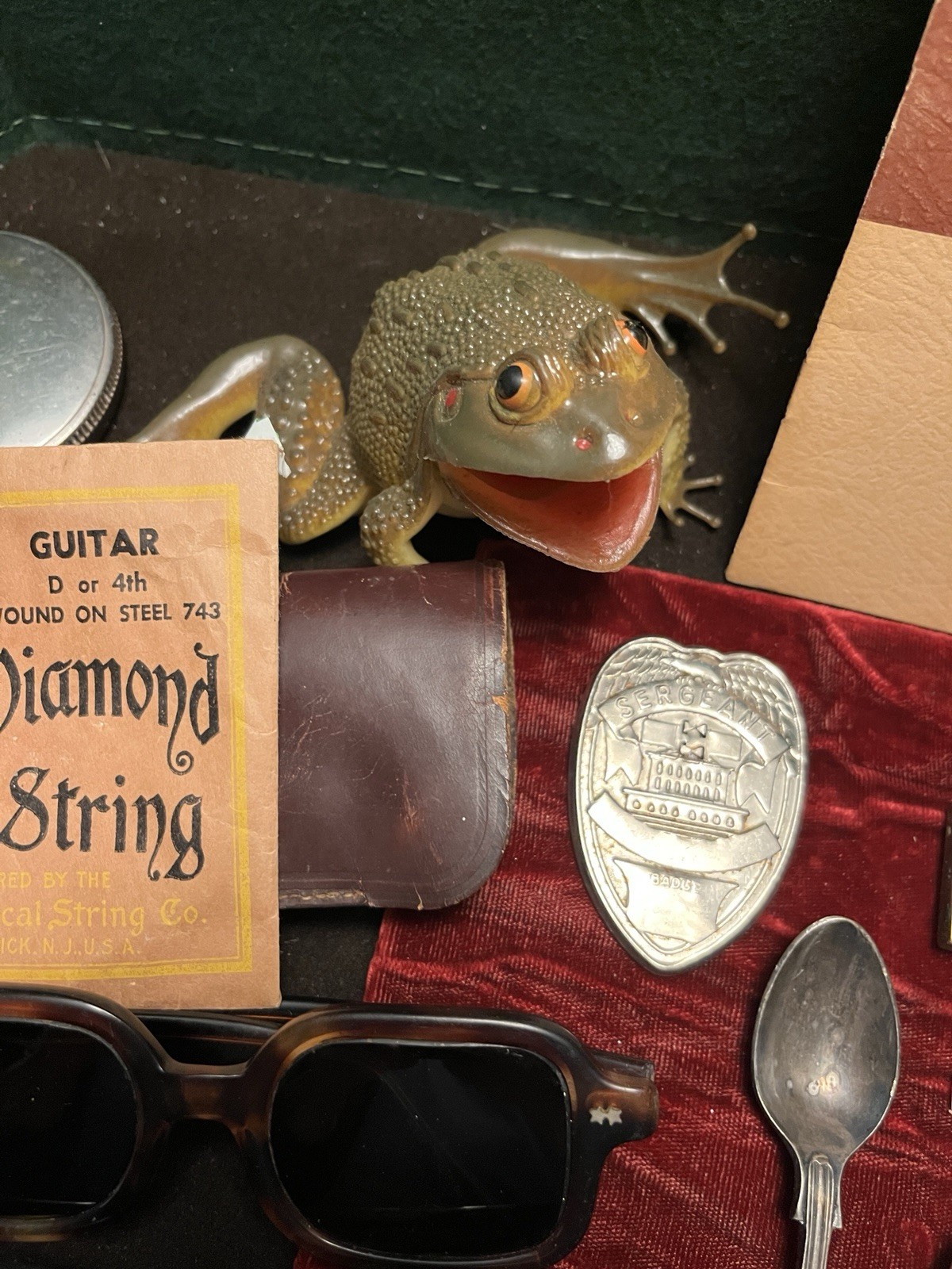 VTG JUNK DRAWER Mens Lot Metal Collectibles LURES Cards GRANDPA 30+ items USA