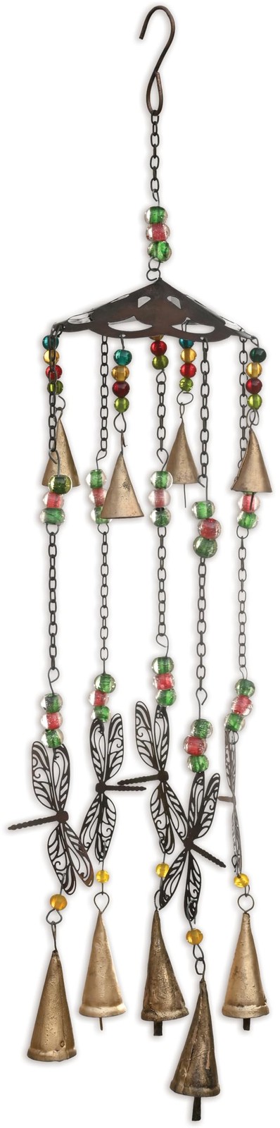 Sunset Vista Dragonfly Bell Chime, 21-Inch Antique Finish