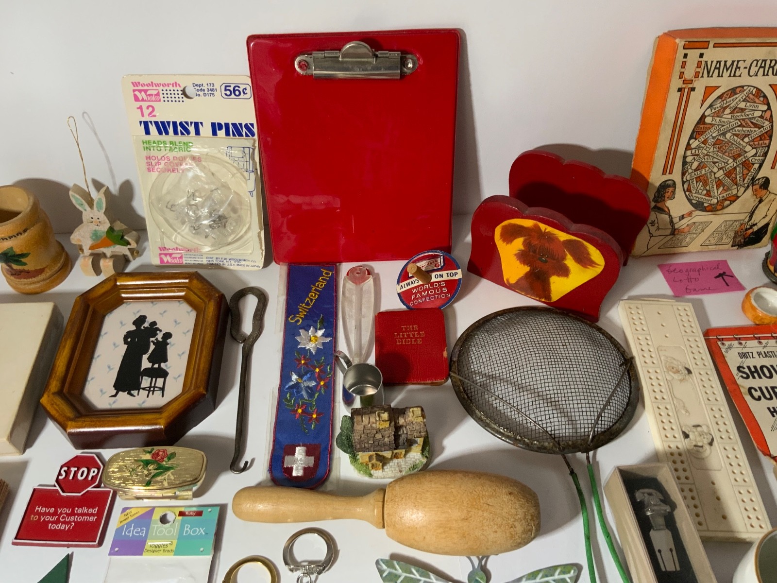 VTG Junk Drawer Lot Assemblage Art Mixed Media Crafts 2.5# Magnets Cribbage Pins
