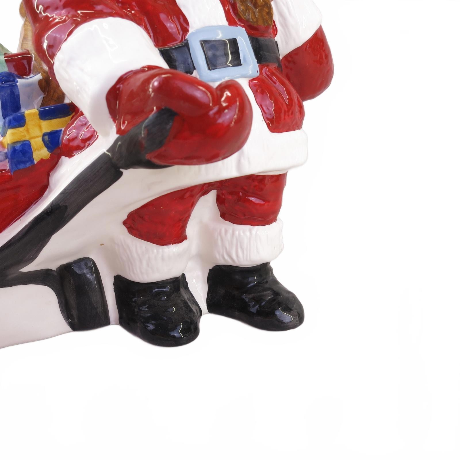 Radio Flyer Wagon Santa Claus Christmas Cookie Jar with Box