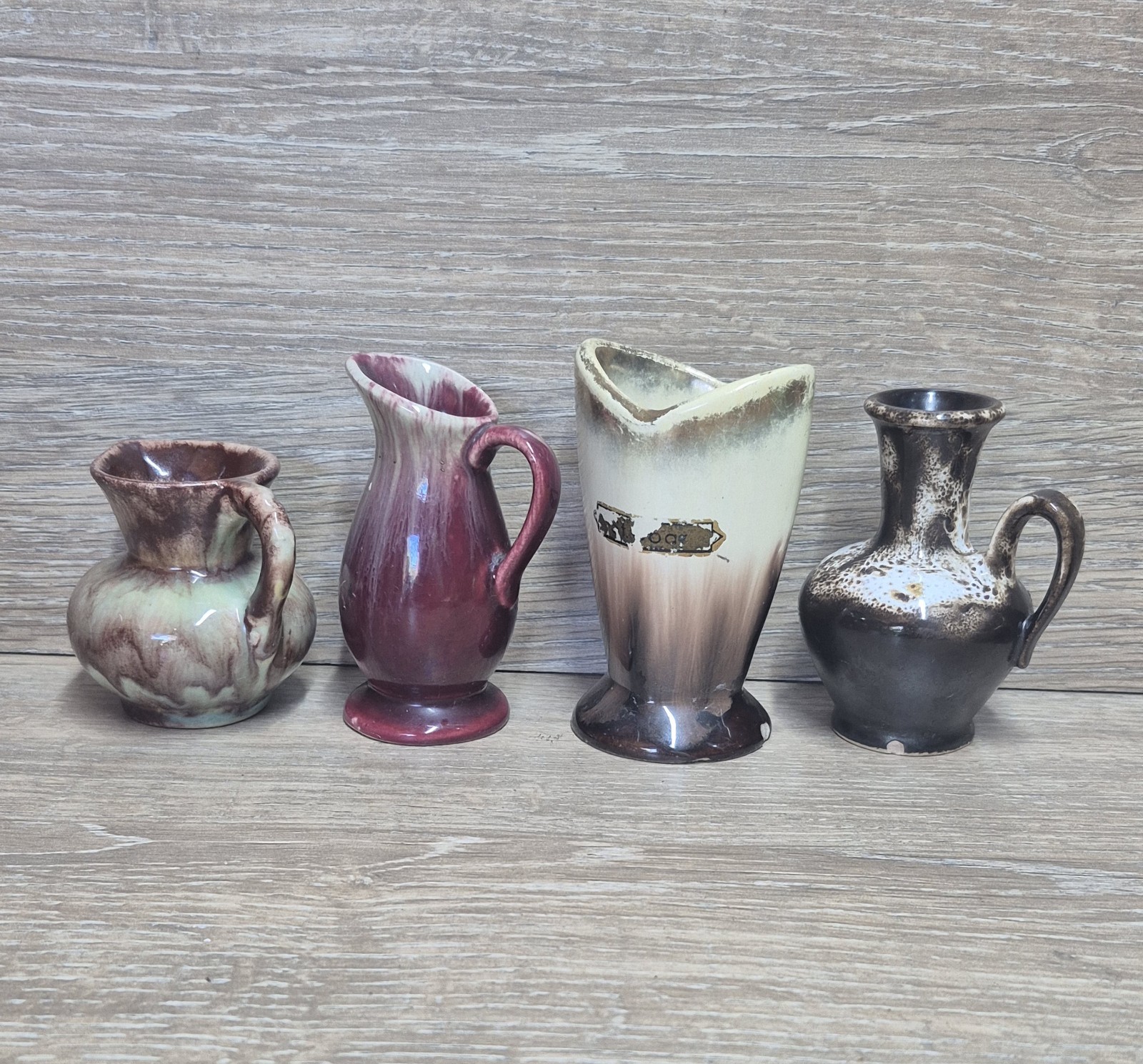 West Germany Vintage Mini Mixed Jugs Vases Pots x 4 Pieces Collectable Job Lot