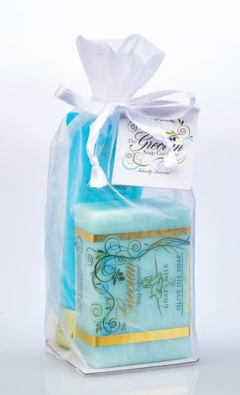 The Grecian Soap Co Soap & Lotion Gift Bag 5.5oz 2oz Egyptian Musk Scent Set Kit