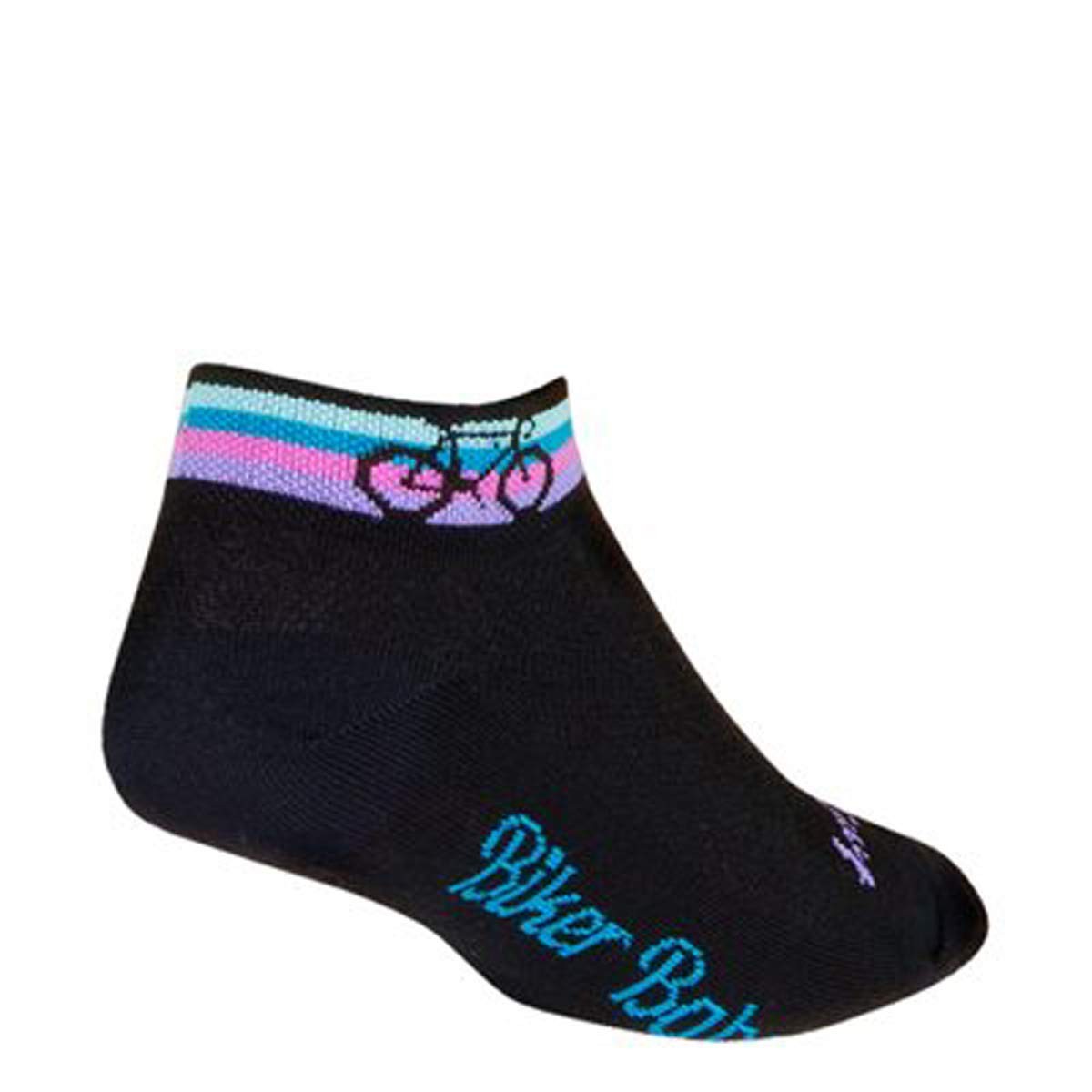 SockGuy Women’s 2in BikerBabe Cycling/Running Socks (BikerBabe – S/M)