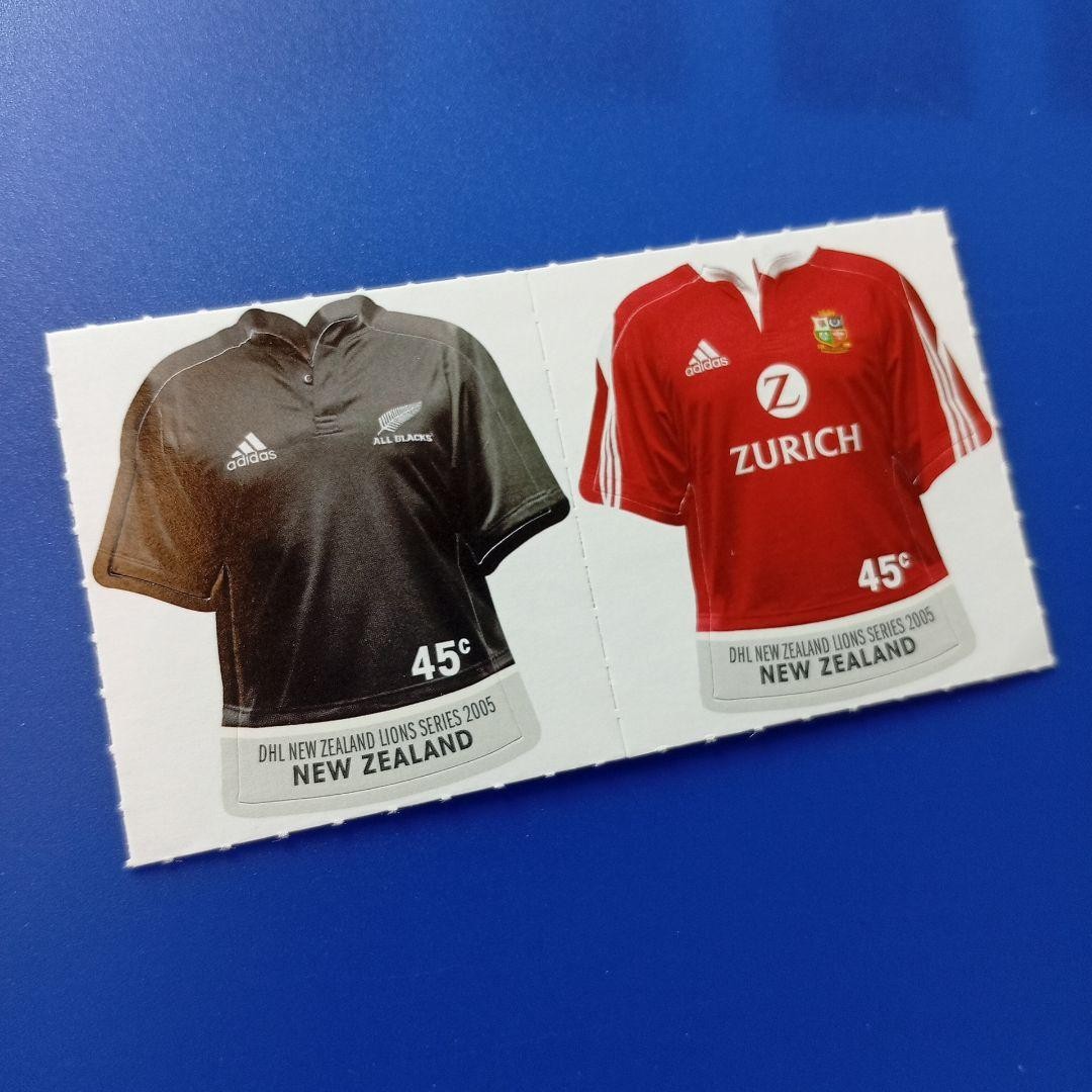 Foreign Stamp New Zealand 2005 Rugby Uniform Sticker Type 4 Types