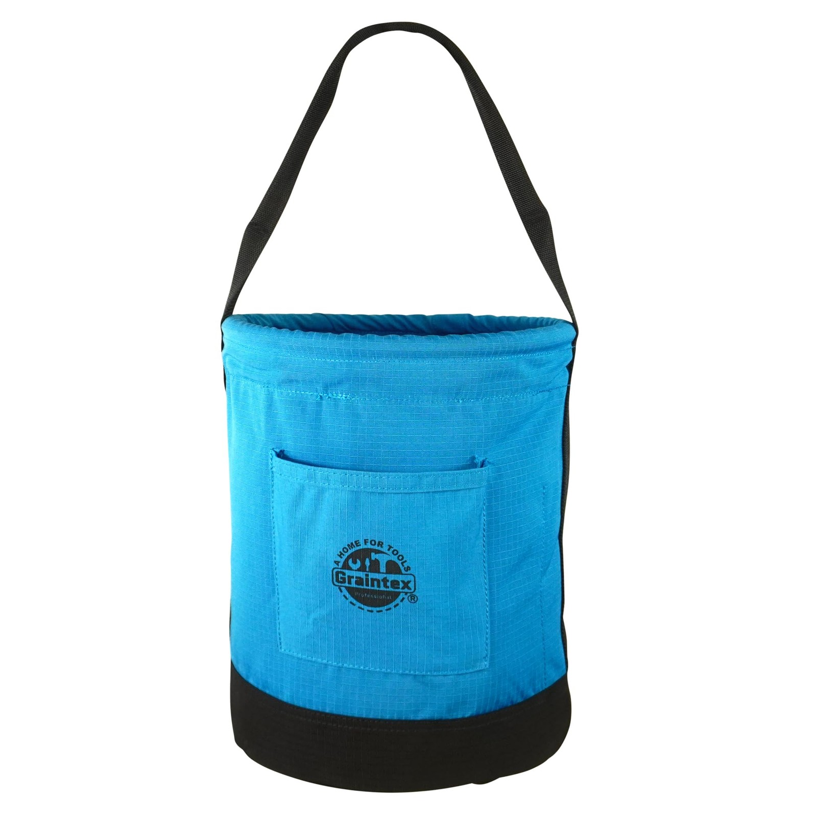 Graintex Canvas Utility Bucket 12×15 Round Tool Bag Reinforced Blue