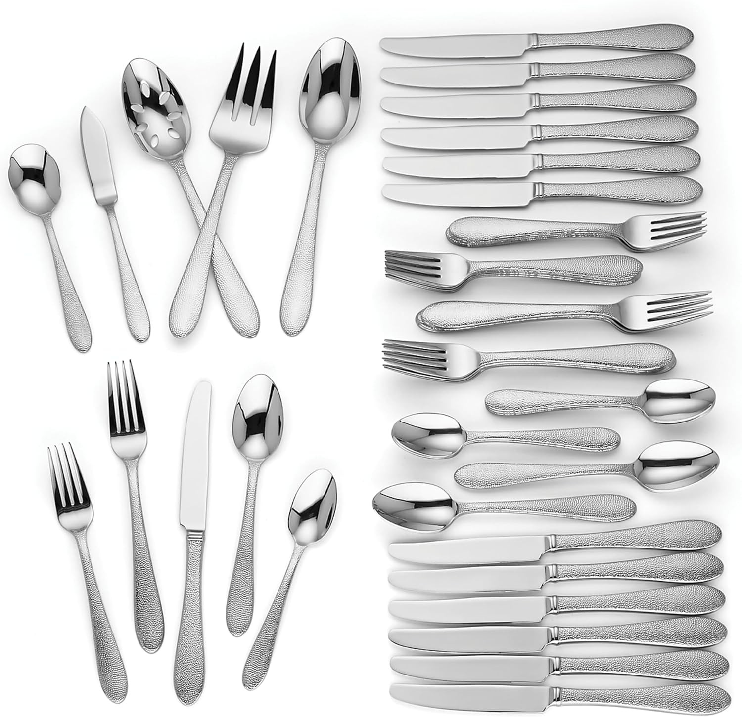 Haveson 65-Piece Flatware Set, 10.15 LB, Metallic