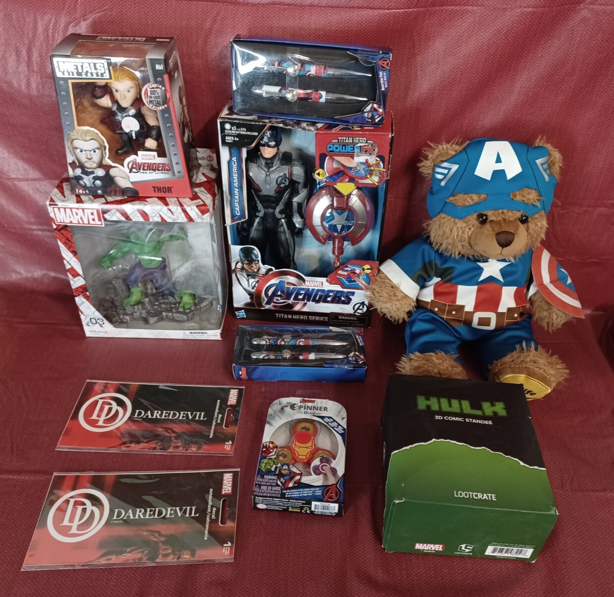 Marvel Superhero Collectibles Lot Avengers Thor Captain America Daredevil