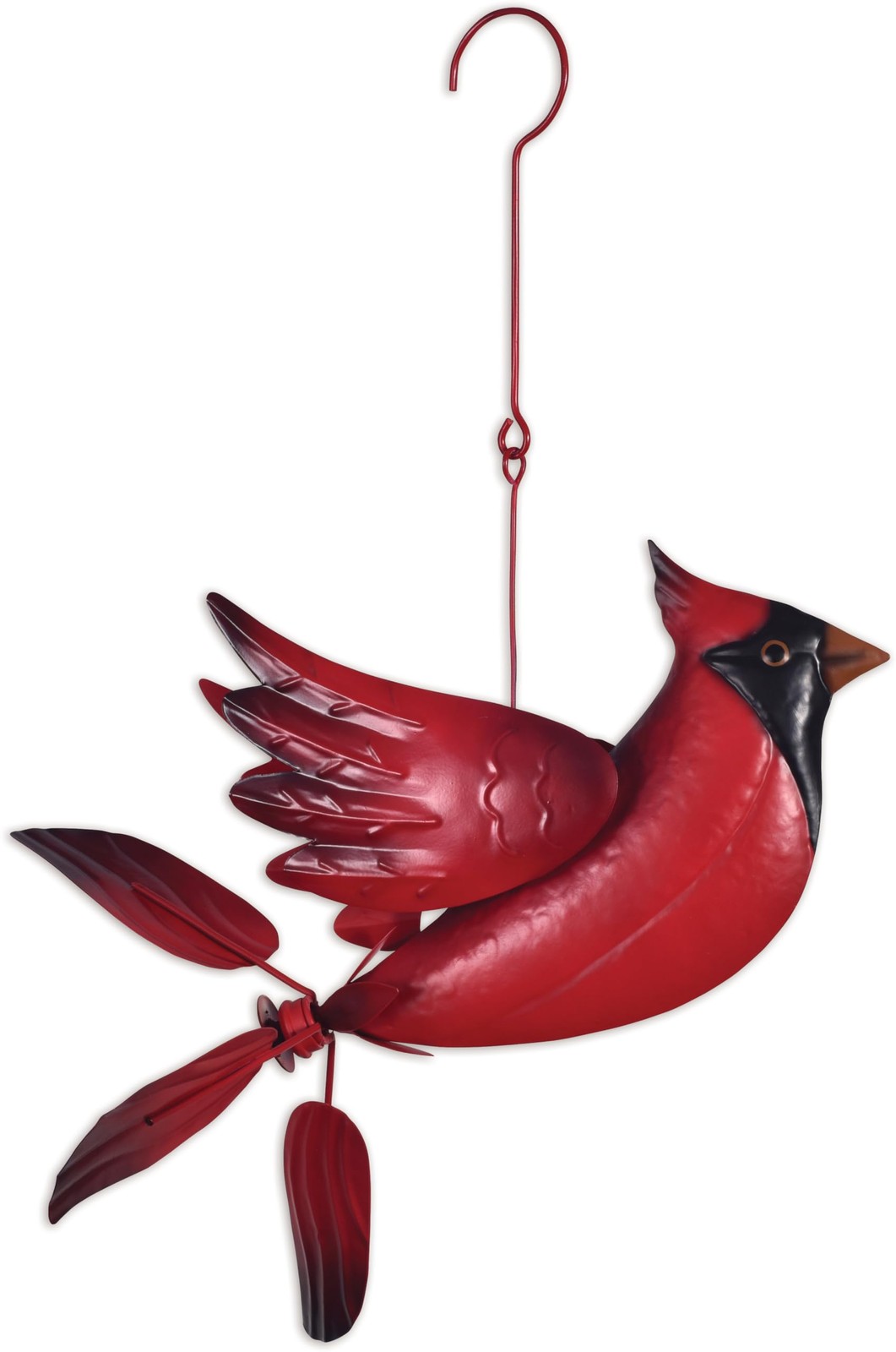 Sunset Vista Designs Rustic Garden Hanging Spinner 15.5″x13″x9″ Red Cardinal