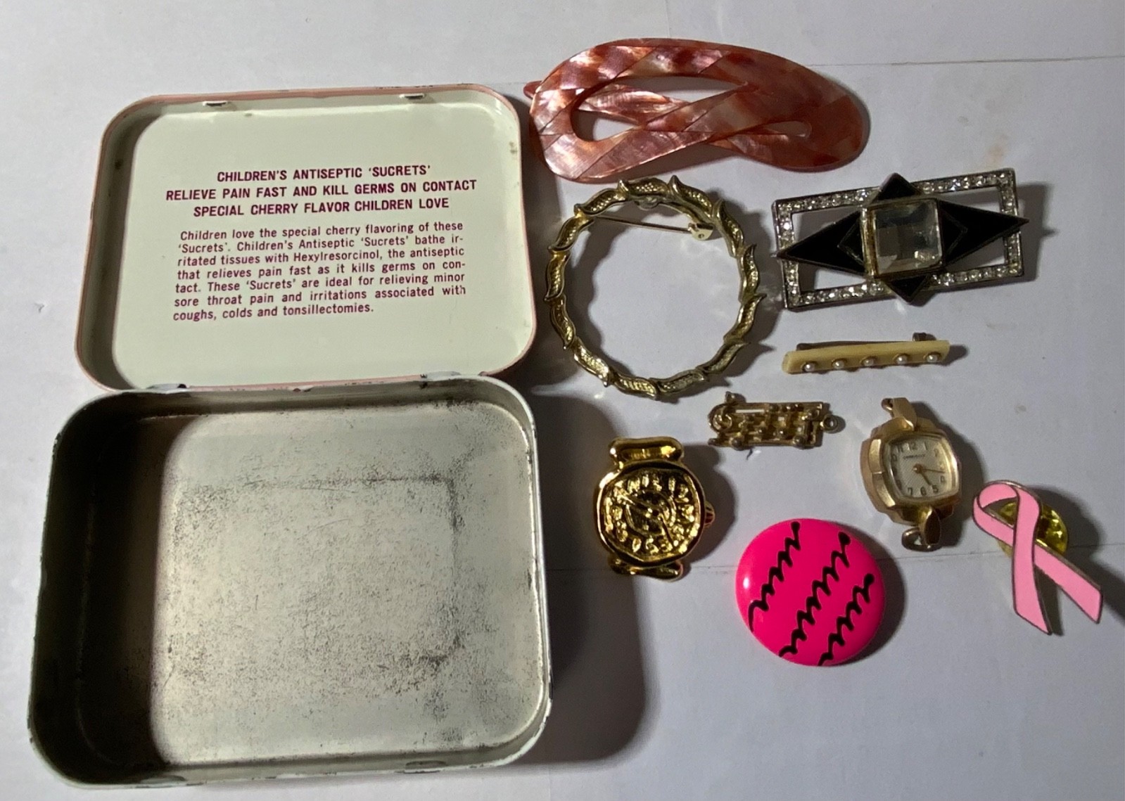 VTG to New Junk Drawer Lot Assemblage Art Mixed Media Crafts 2.75# Buttons Pins
