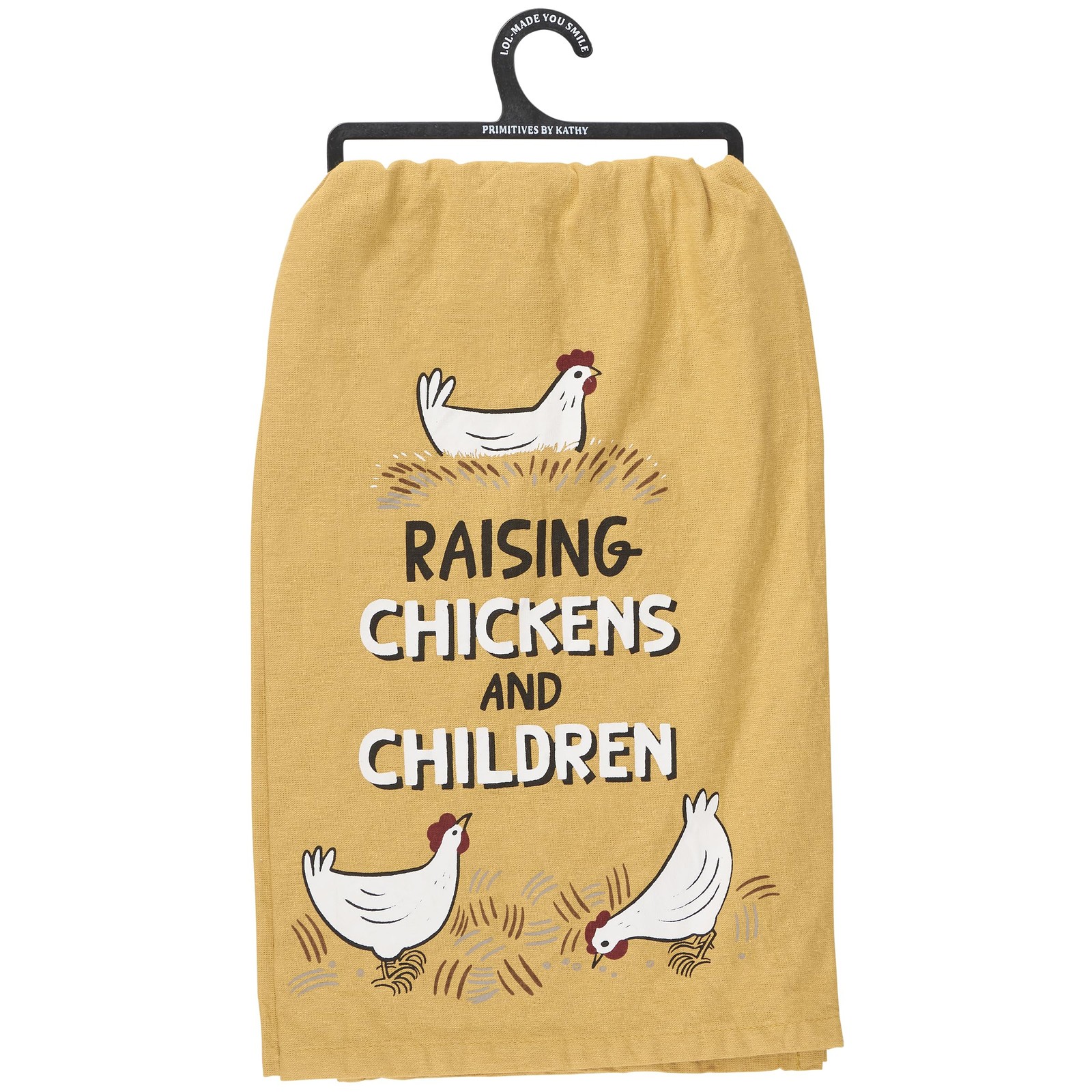 Primitives by Kathy Kitchen Towel Raising Chickens Children Design