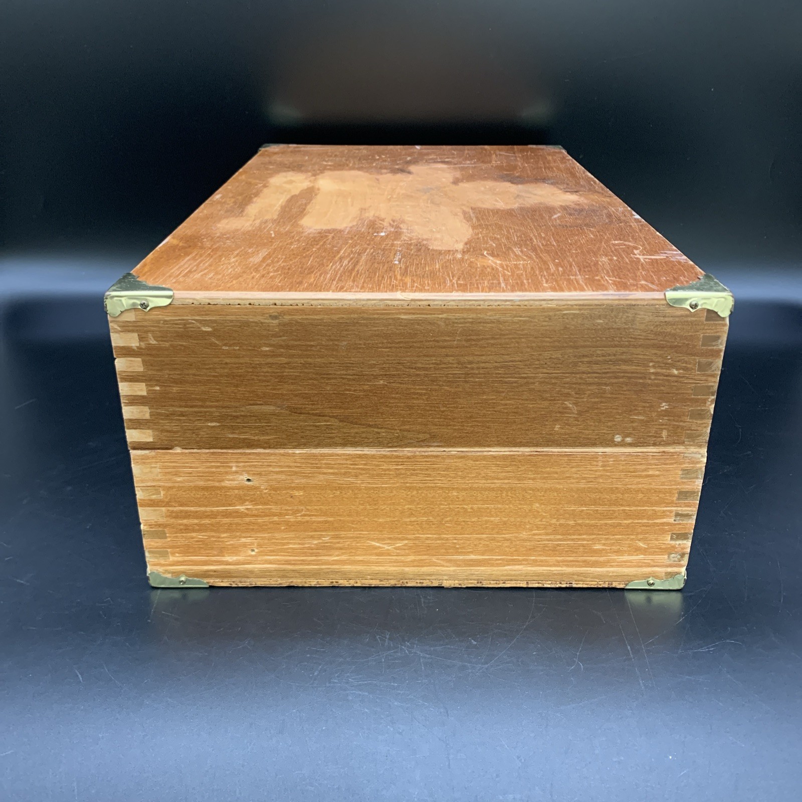 Vintage Wooden Artist Paint Box w Palette Compartments 18″ Case