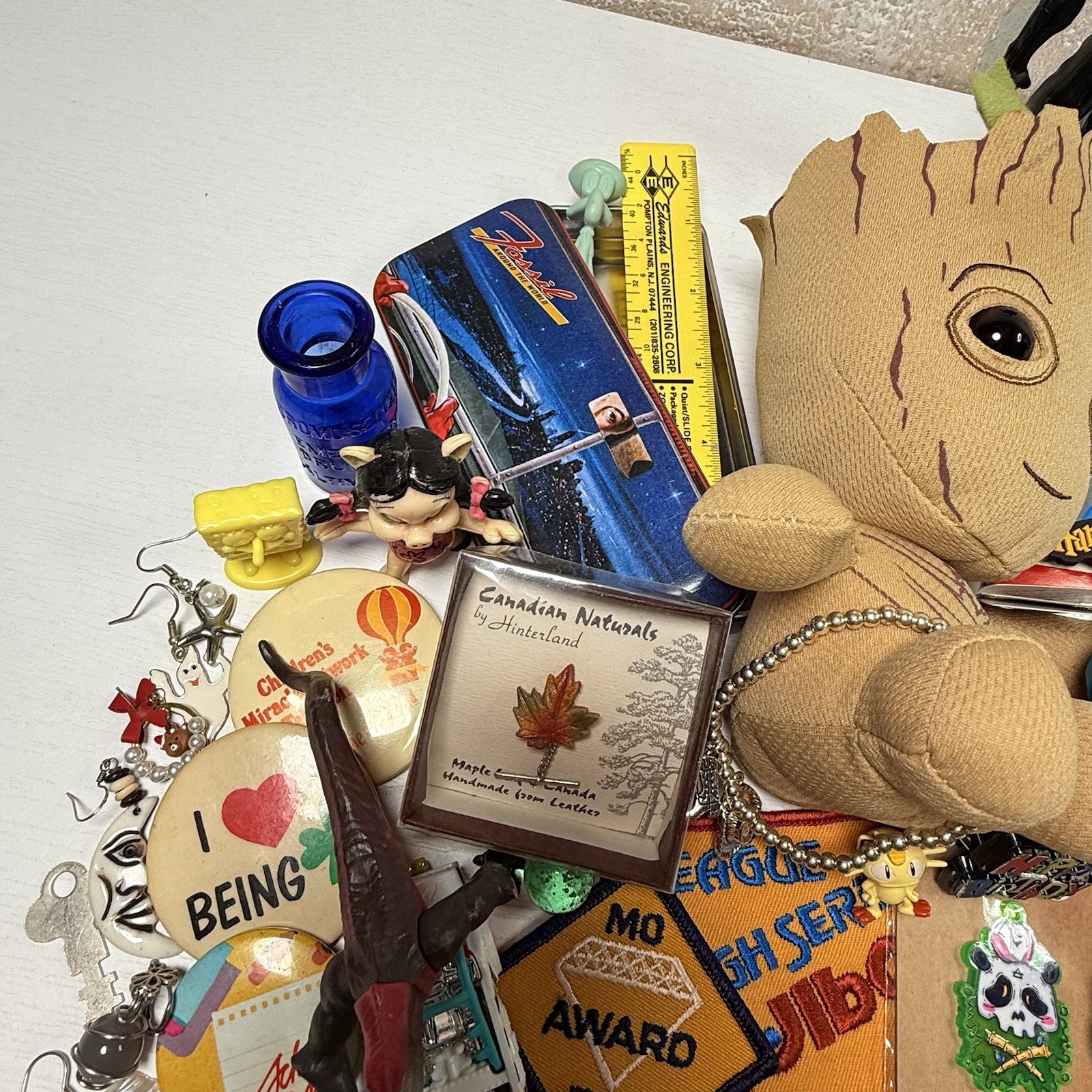 Junk Drawer Mixed Lot Assorted Smalls Toys Trinkets 2.33 Pounds