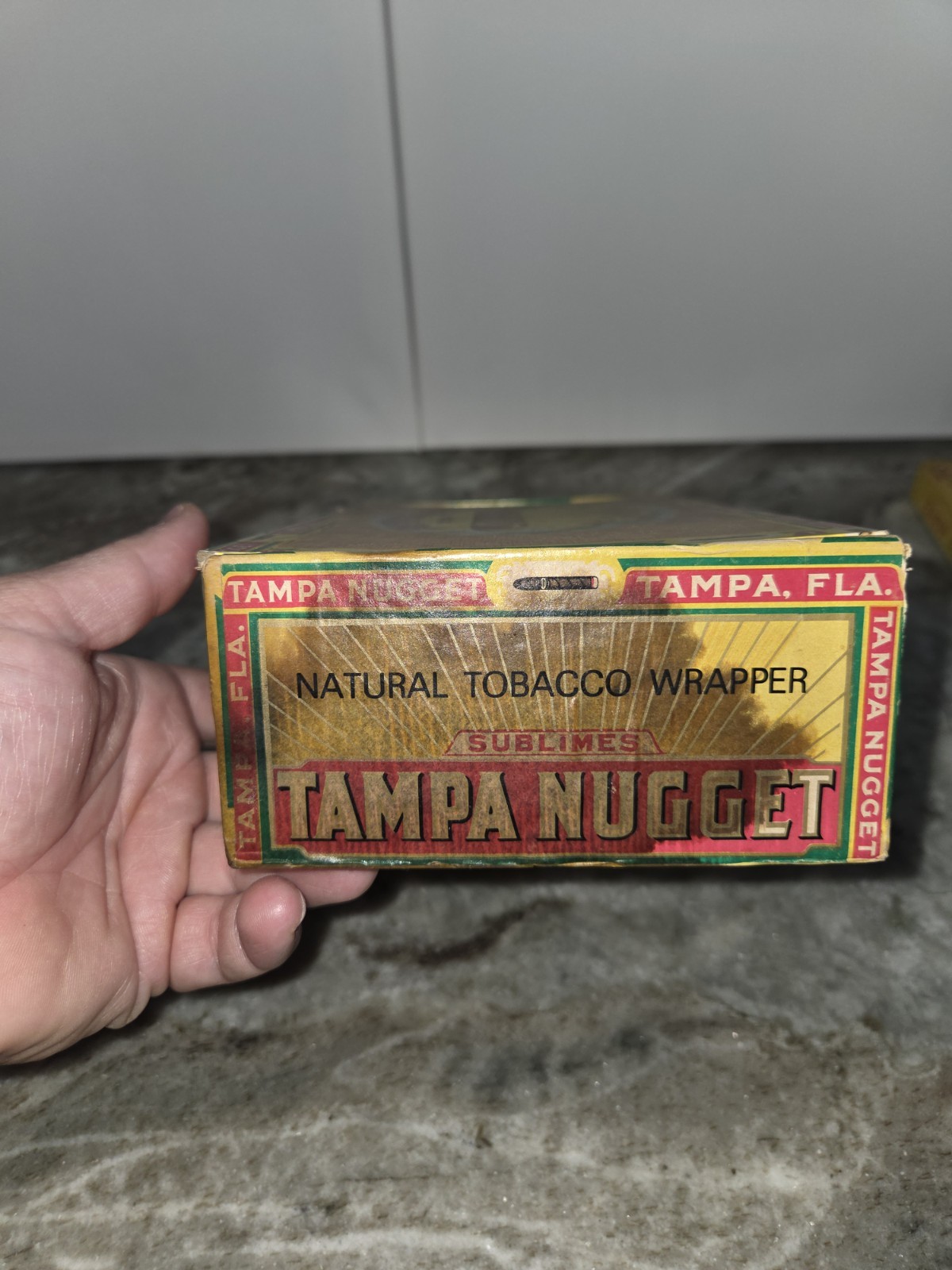 Tampa Nugget Cigar Box Lot w/ Trim Trio Tool, Combs, Eyeglasses, Sunglasses