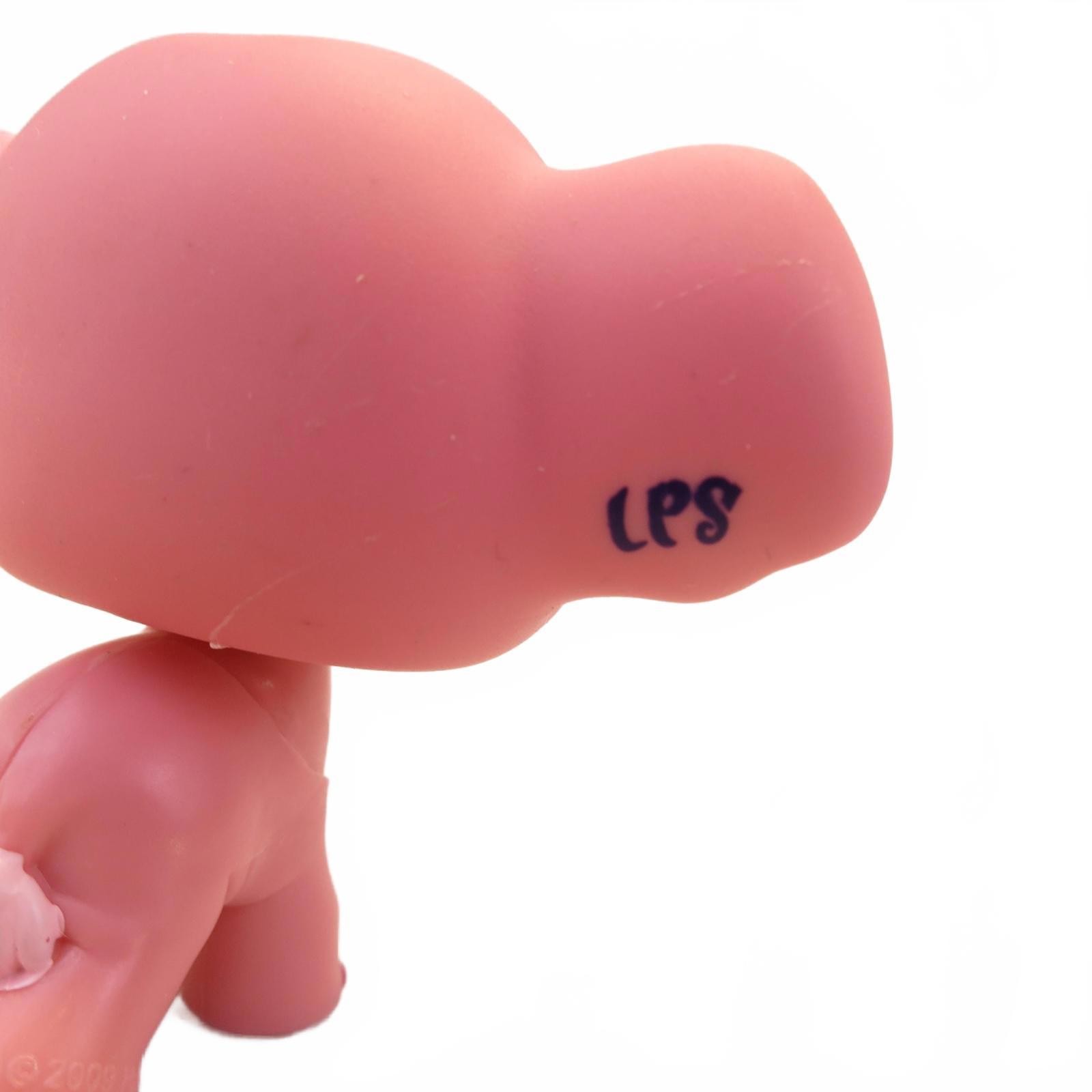 Littlest Pet Shop LPS Pet Collectible #1809 Pink Elephant & Popcorn Bucket