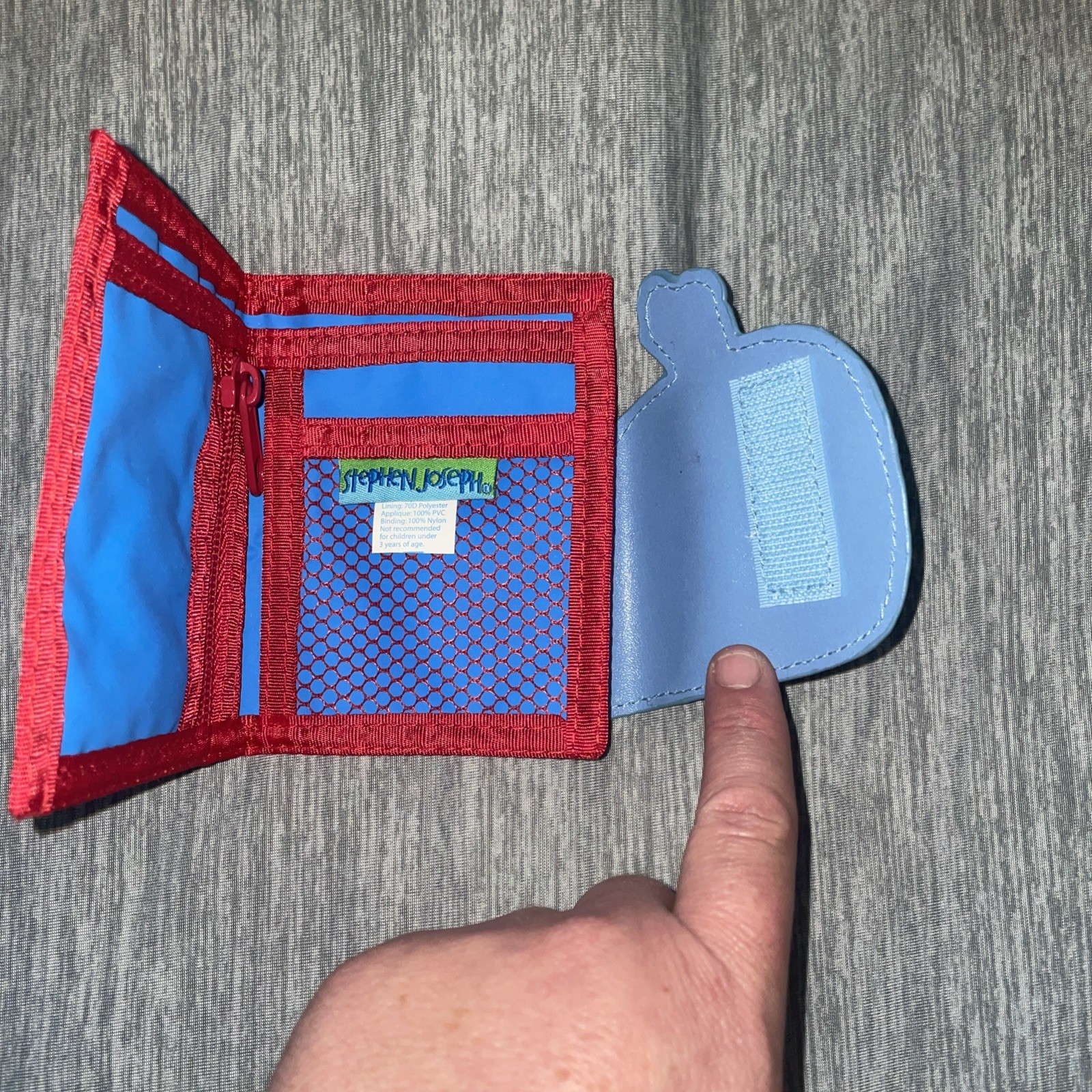 Stephen Joseph Kids Unisex Wallet Toddler Wallet Boys Girls Whale Blue and Red