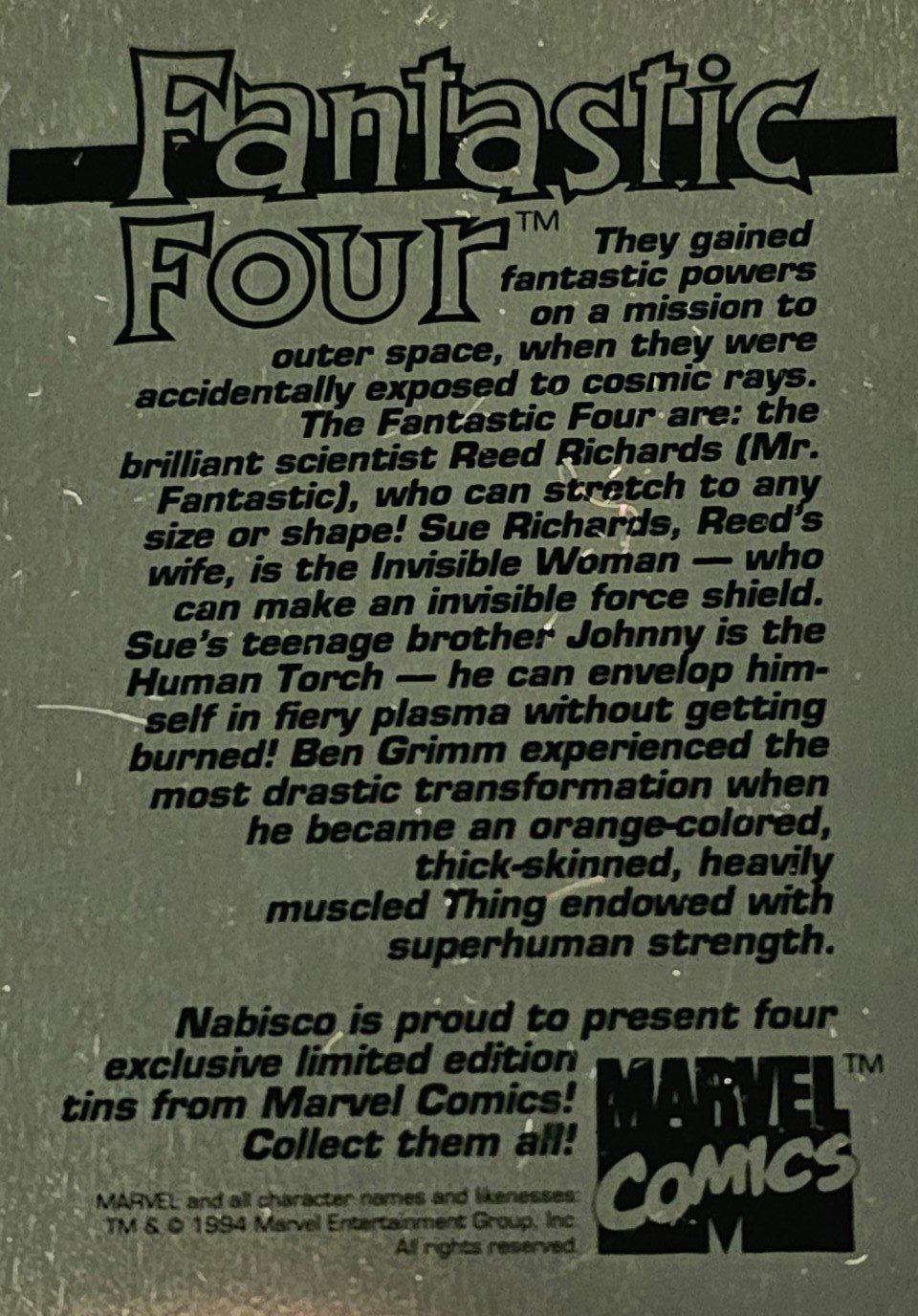Marvel Comics Iron Man Fantastic Four Lot of 2 Trading Card Tins by Nabisco