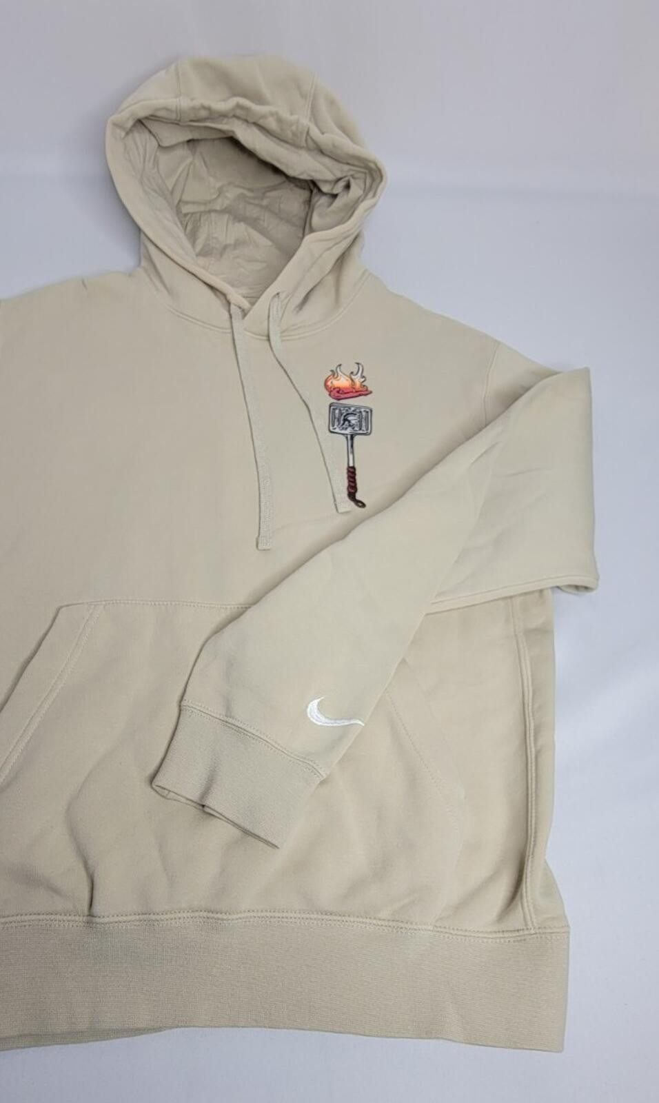 USC Trojans Mens Beige Nike Sz S Pullover Graphic Tailgating Double Sided Hoodie