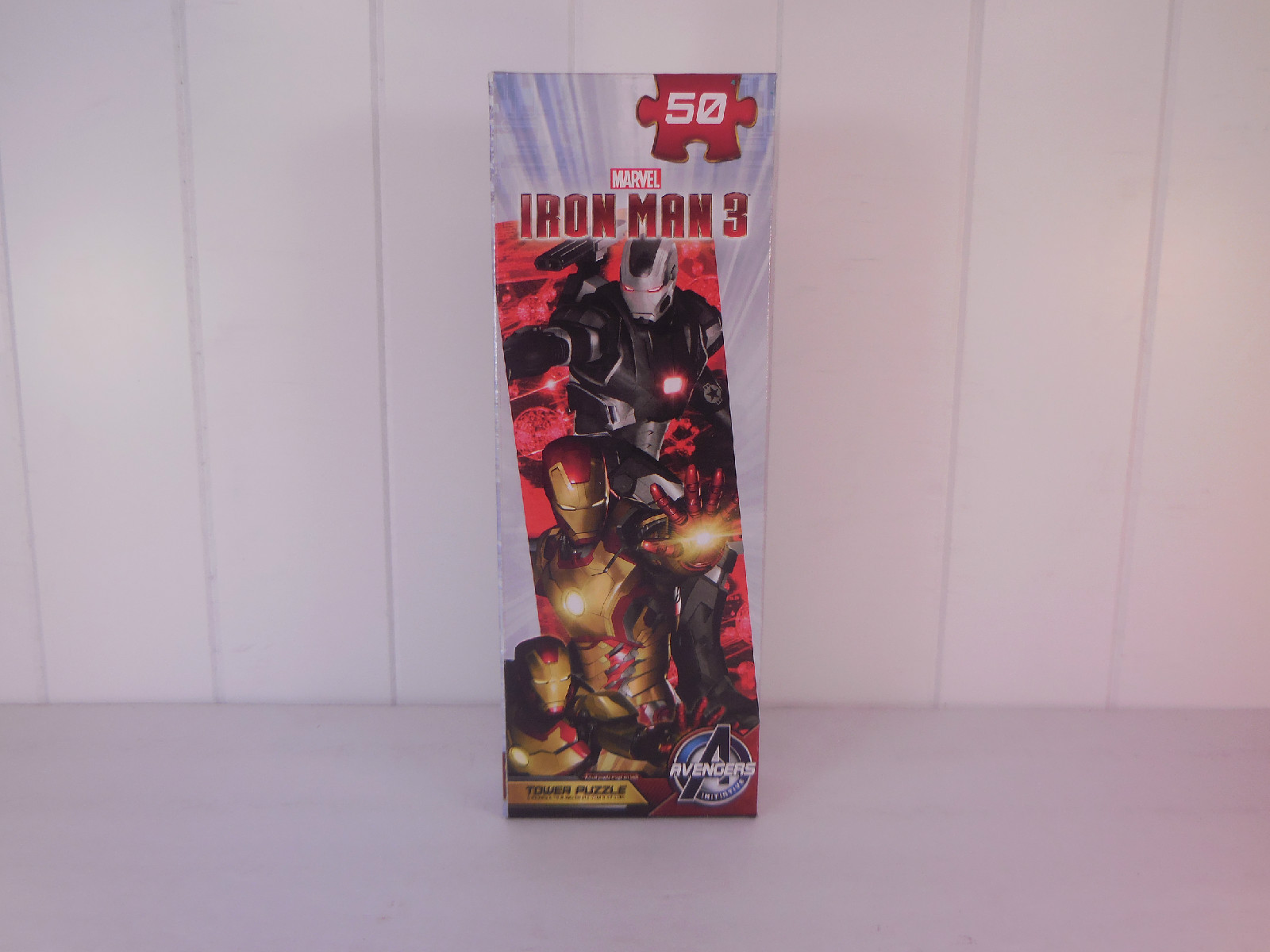 Marvel Comics Iron Man 3 50pc Tower Puzzle 5″ X 18.8″ Avengers NEW in Box VS19