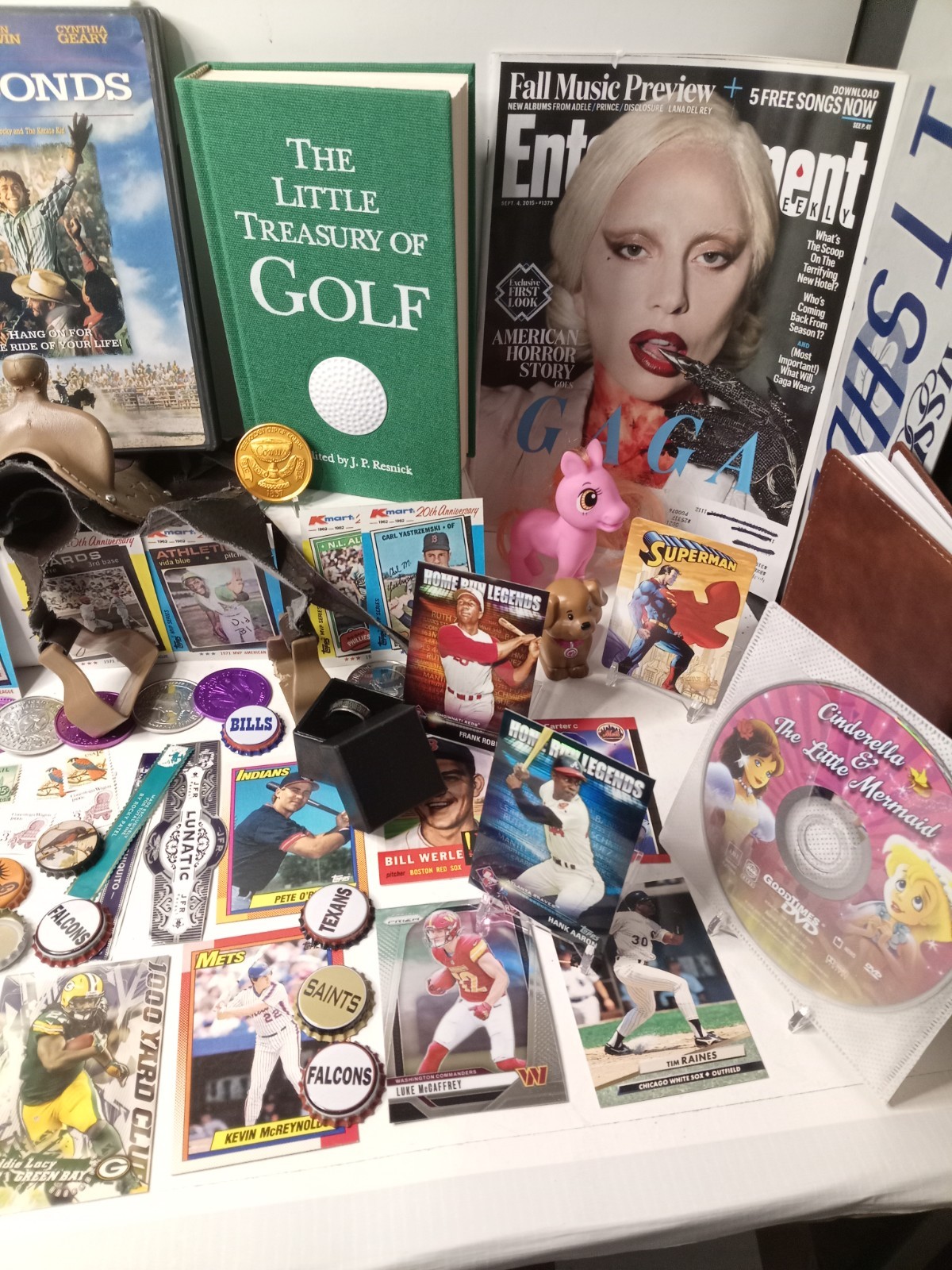 Huge Junk Drawer Lot Collectibles Trading Cards, Coins, & More #620HB