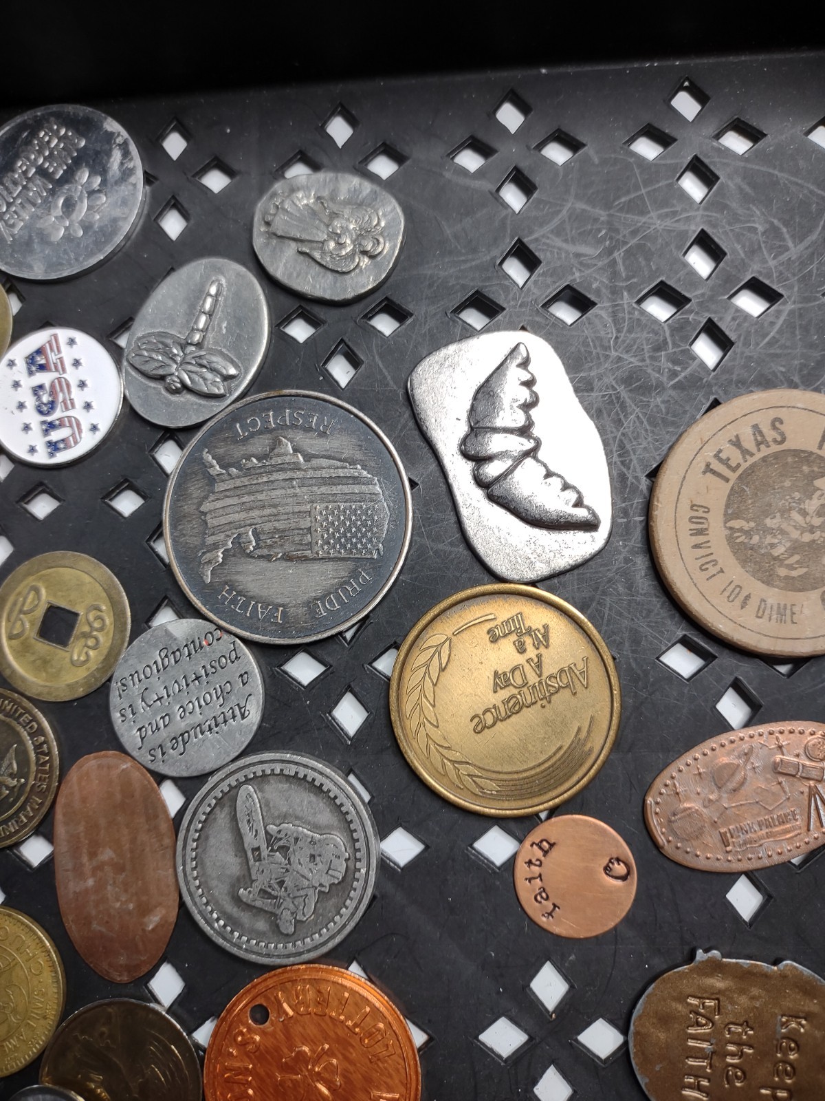 Mixed Junk Drawer Lot Mostly Tokens And Coins Junk Lot BN25