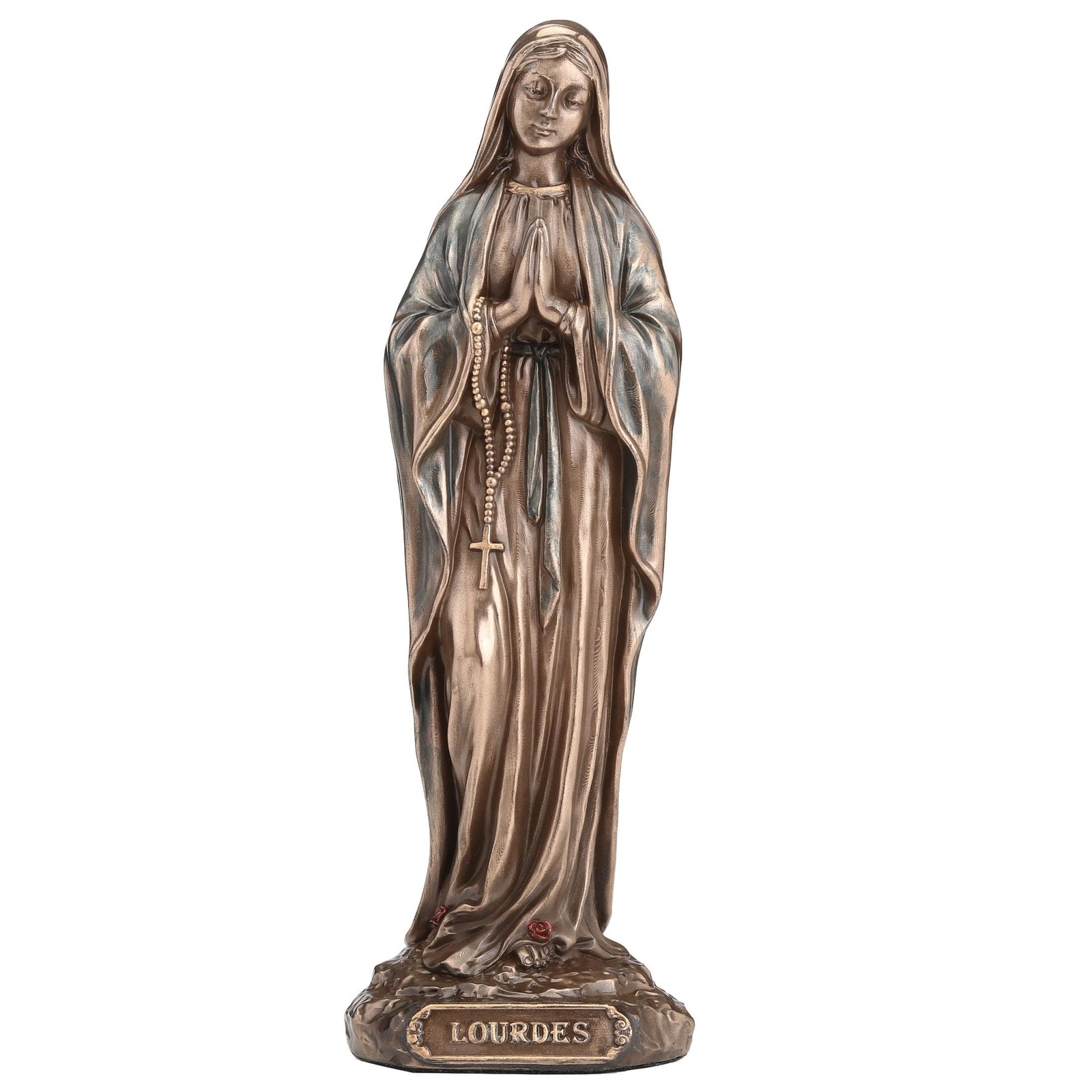 Veronese Our Lady of Lourdes Resin Sculpture Bronze Finish 6.1in