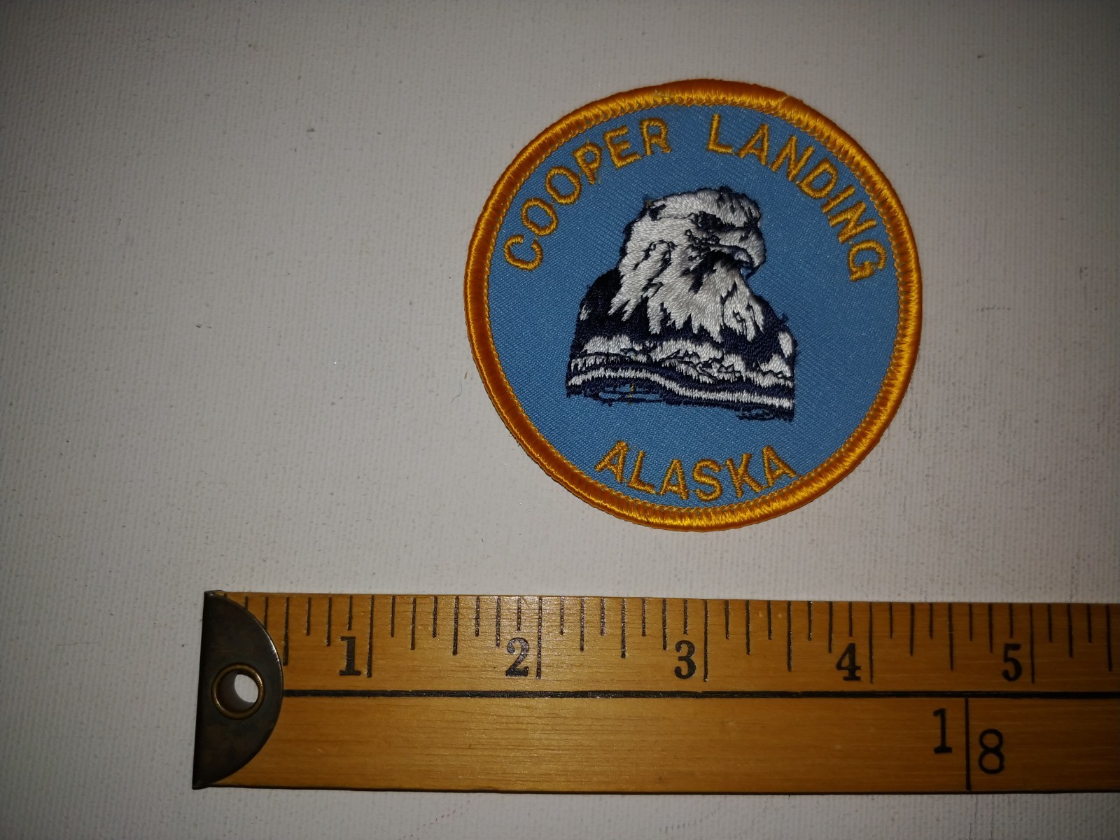 * COOPER LANDING ALASKA TRAVEL SOUVENIR EAGLE PATCH CREST BADGE ECUSSON *
