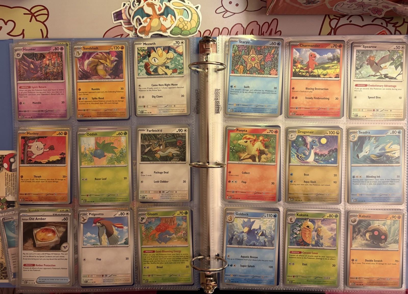Binder W/Pokemon Cards&Stickers+extras