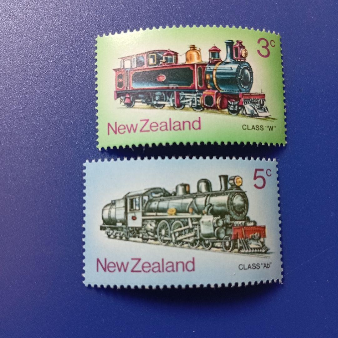 Foreign stamps New Zealand 1973 Steam locomotive 4 types set