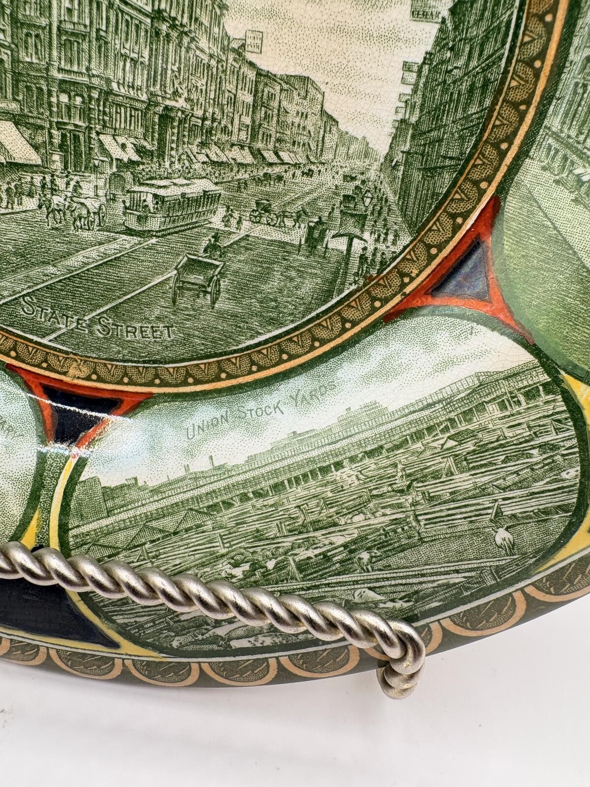 Antique Chicago Souvenir Plate Albert Pick England 10”